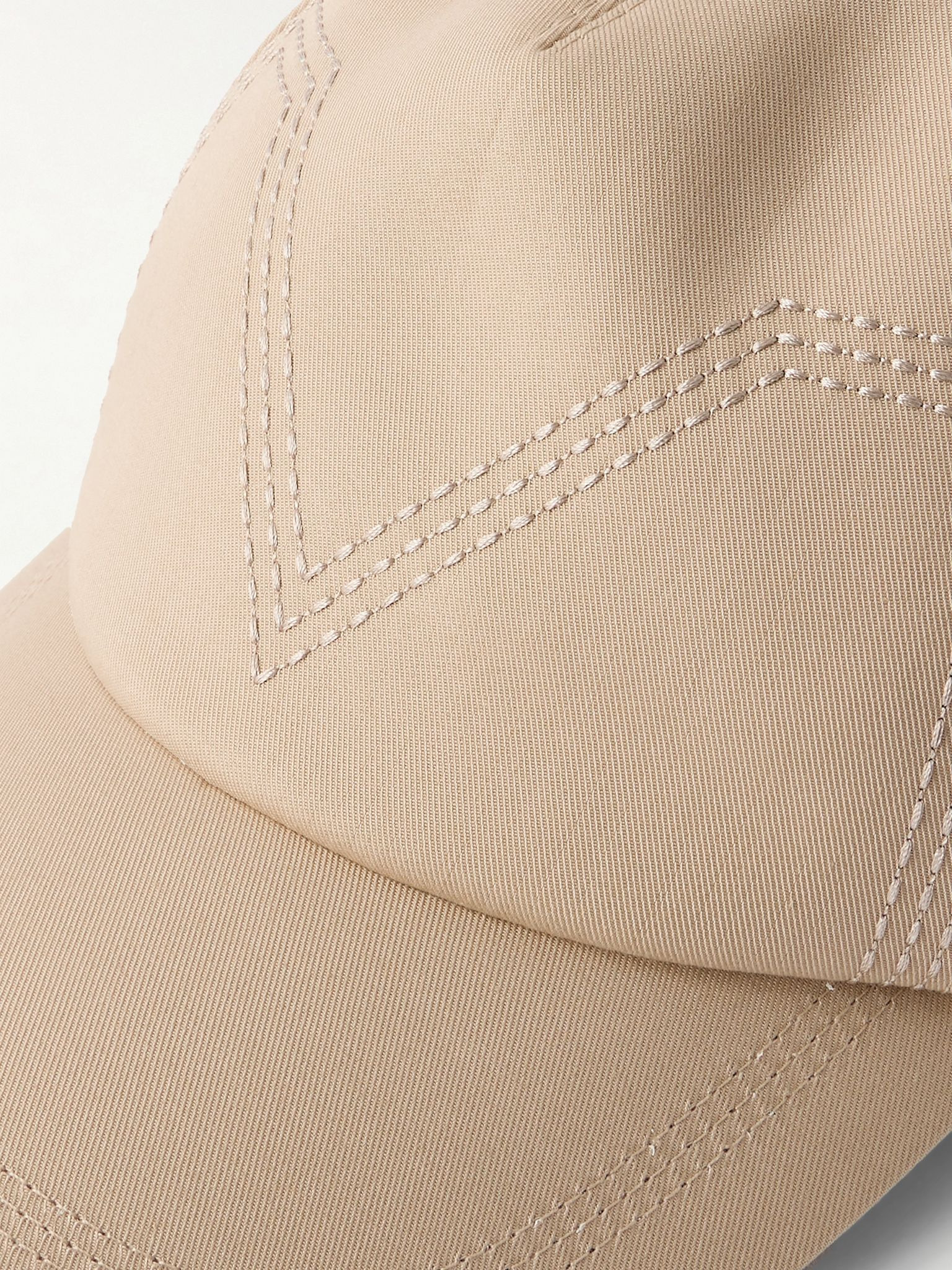 Embroidered cotton-twill baseball cap Sand - 4