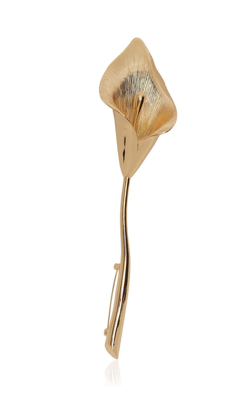 Single Calla Lily Brooch gold 1