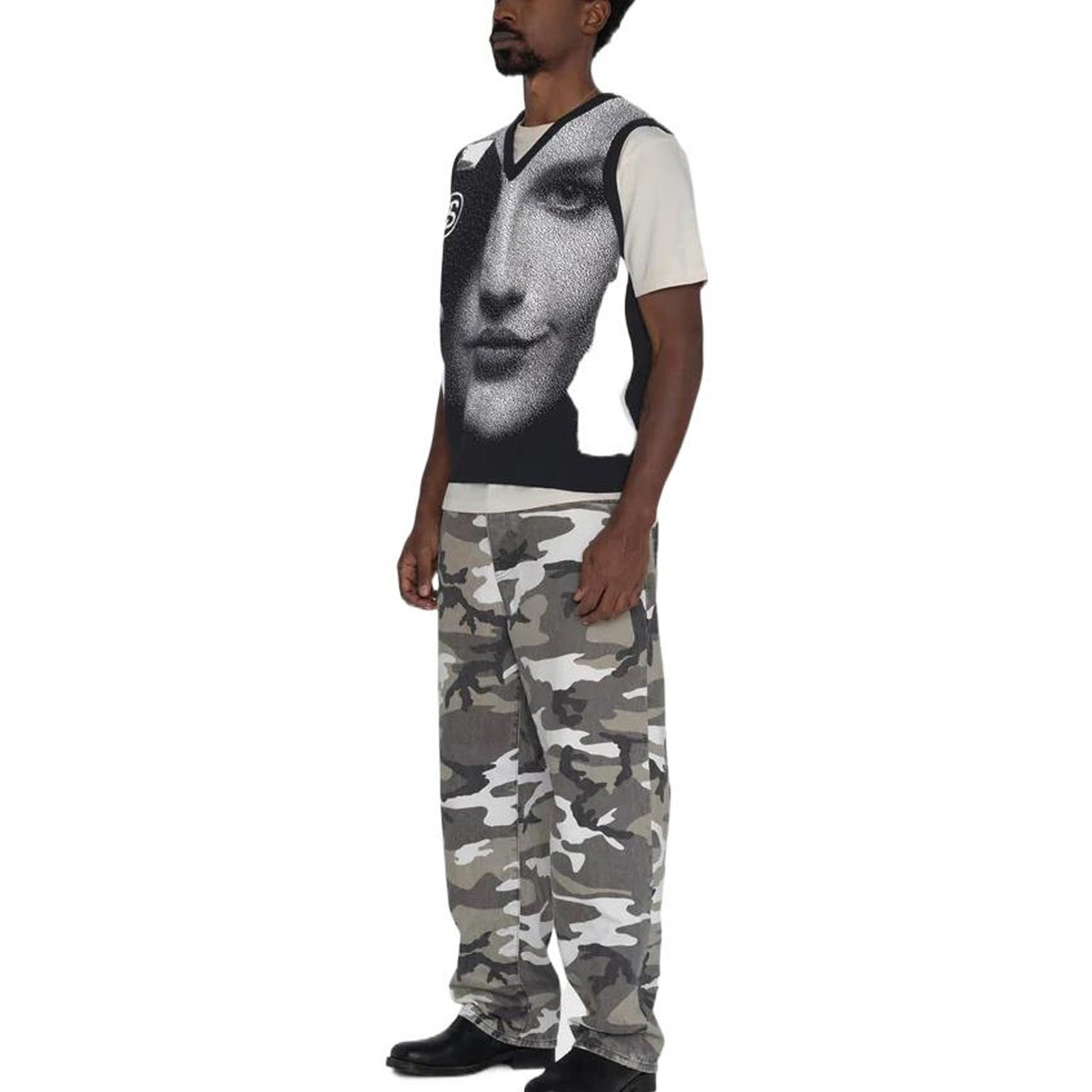Stussy Photo Jacquard Vest 'Black' 117155 - 5