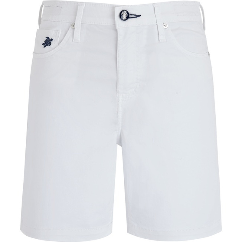 Women Stretch 5-Pockets Cotton Satin Bermuda Shorts 1