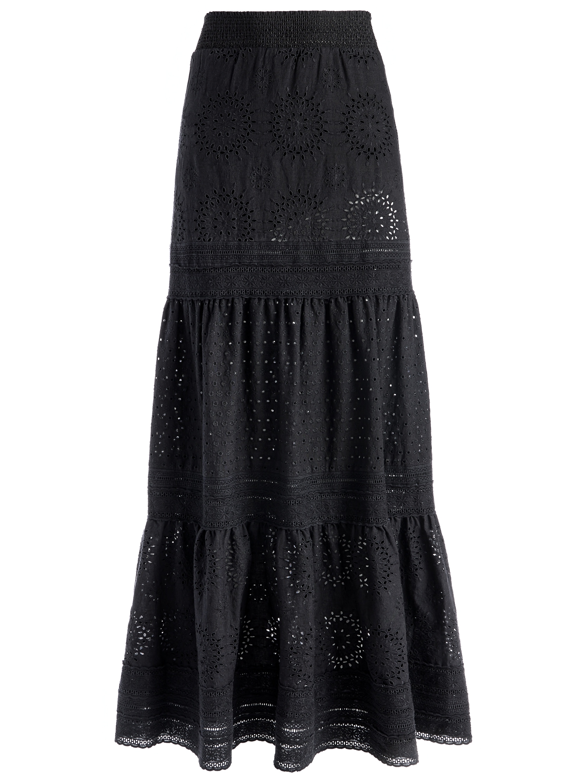 REISE EYELET PANELLED MAXI SKIRT - 1