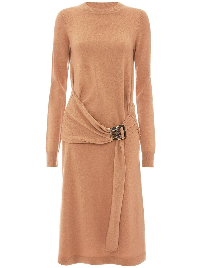 buckled-waist knit dress 1