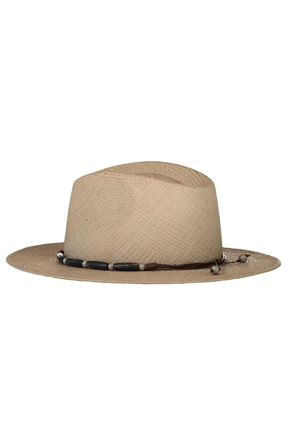 Horn Trim Panama Hat - 1