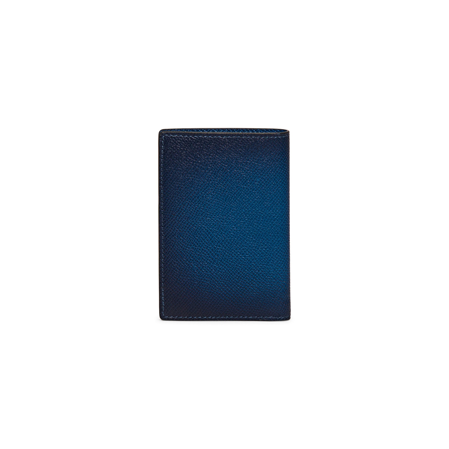 Blue saffiano leather vertical wallet - 2