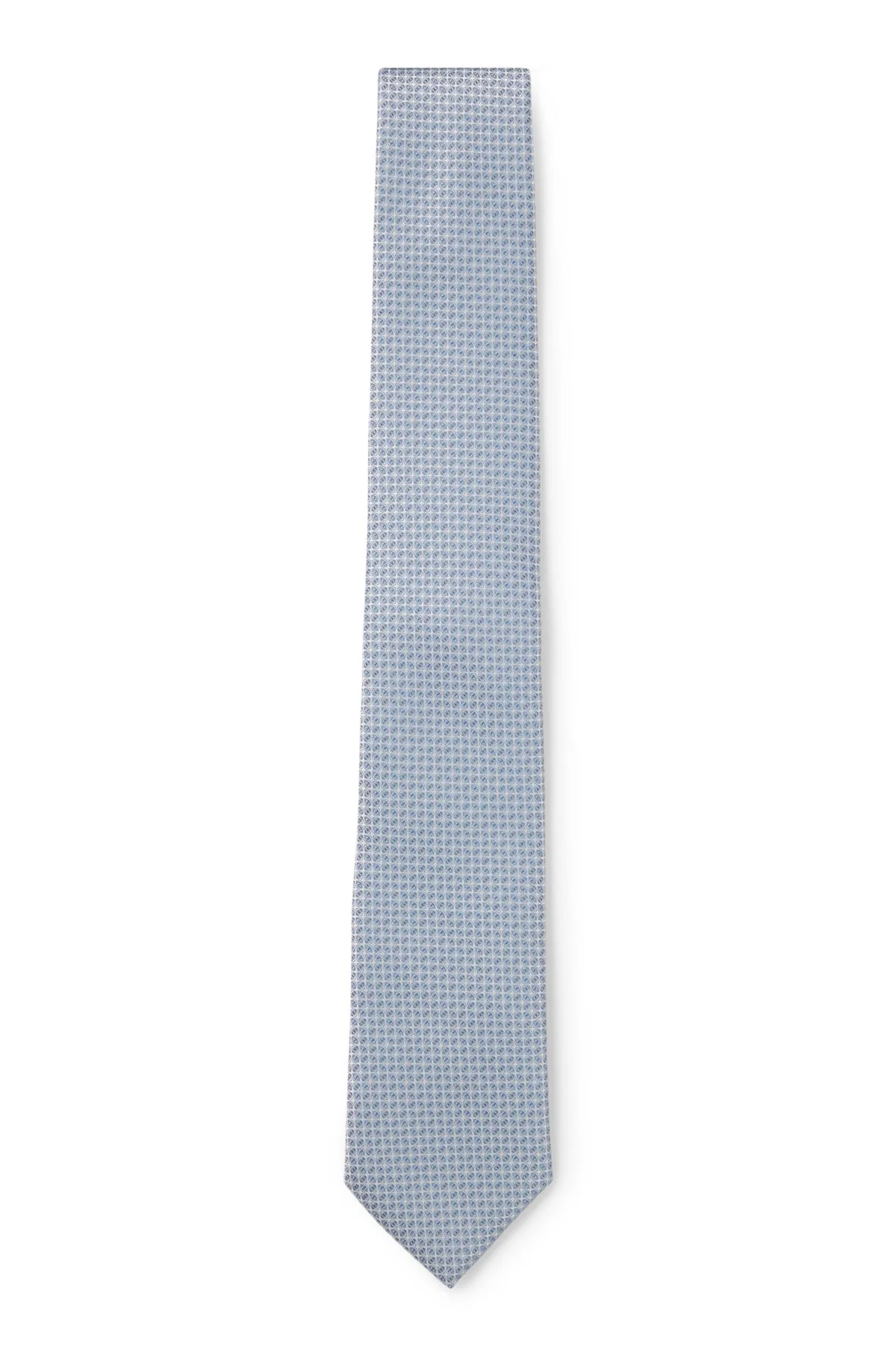 SILK-BLEND TIE WITH MICRO PATTERN - 1