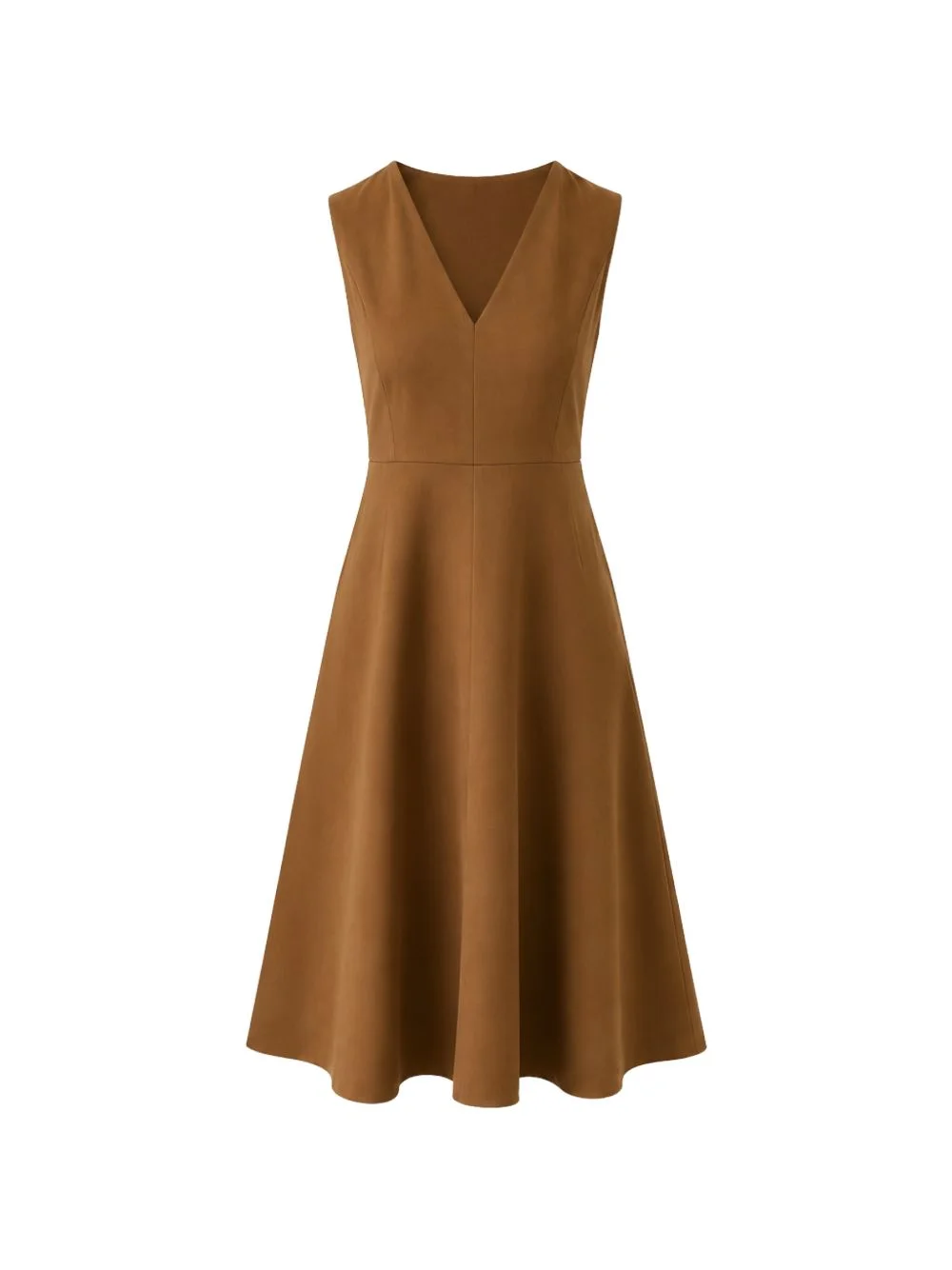 sleeveless A-line midi dress - 1