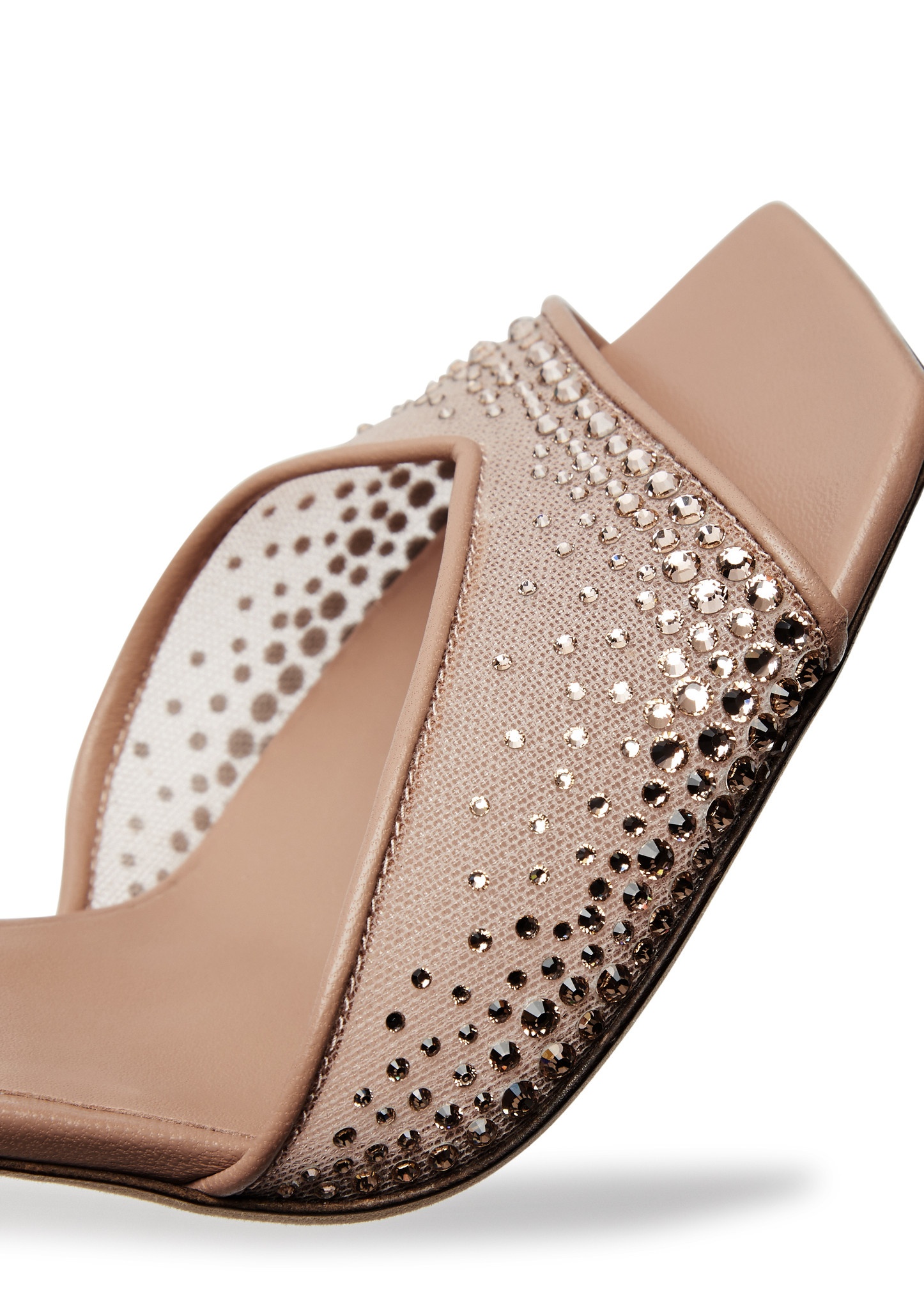 Saeda 100 crystal-embellished leather sandals - 4