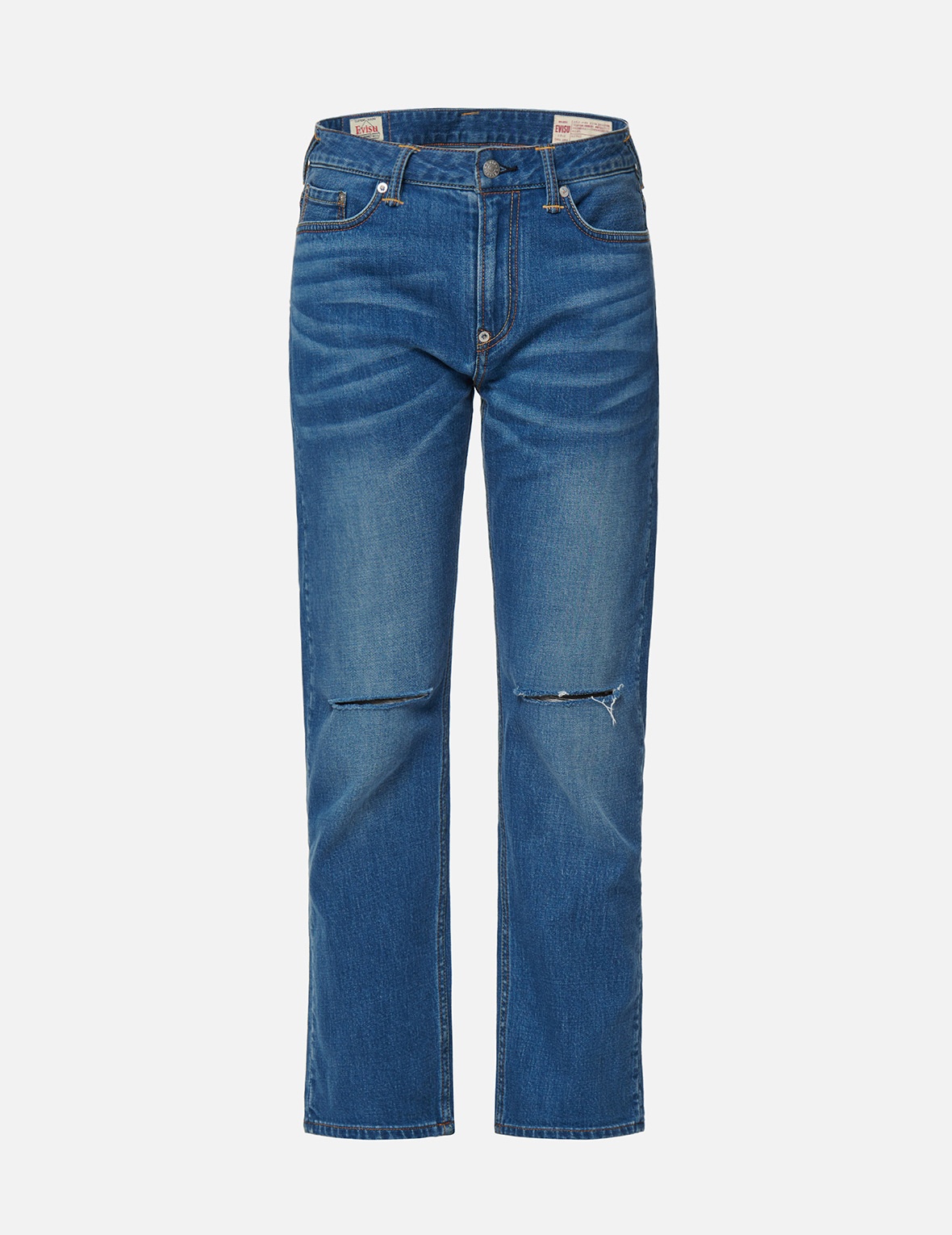 CAMOUFLAGE JACQUARD DAICOCK INSERT BOYFRIEND JEANS - 2
