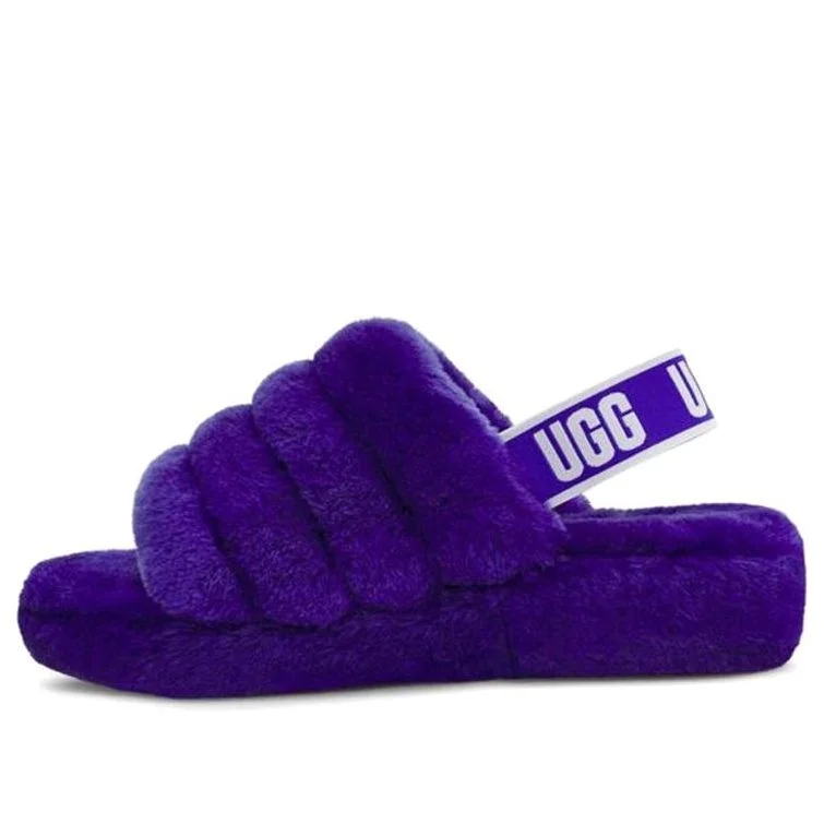 (WMNS) UGG Fluff Yeah Slide Minimalistic Thick Sole Purple 1095119-VNGH - 1