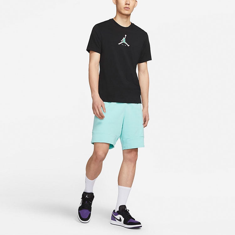 Air Jordan 23 Swoosh Sports Causual Ventilate Letter Printing Round Collar Male Black CZ8379-010 - 4
