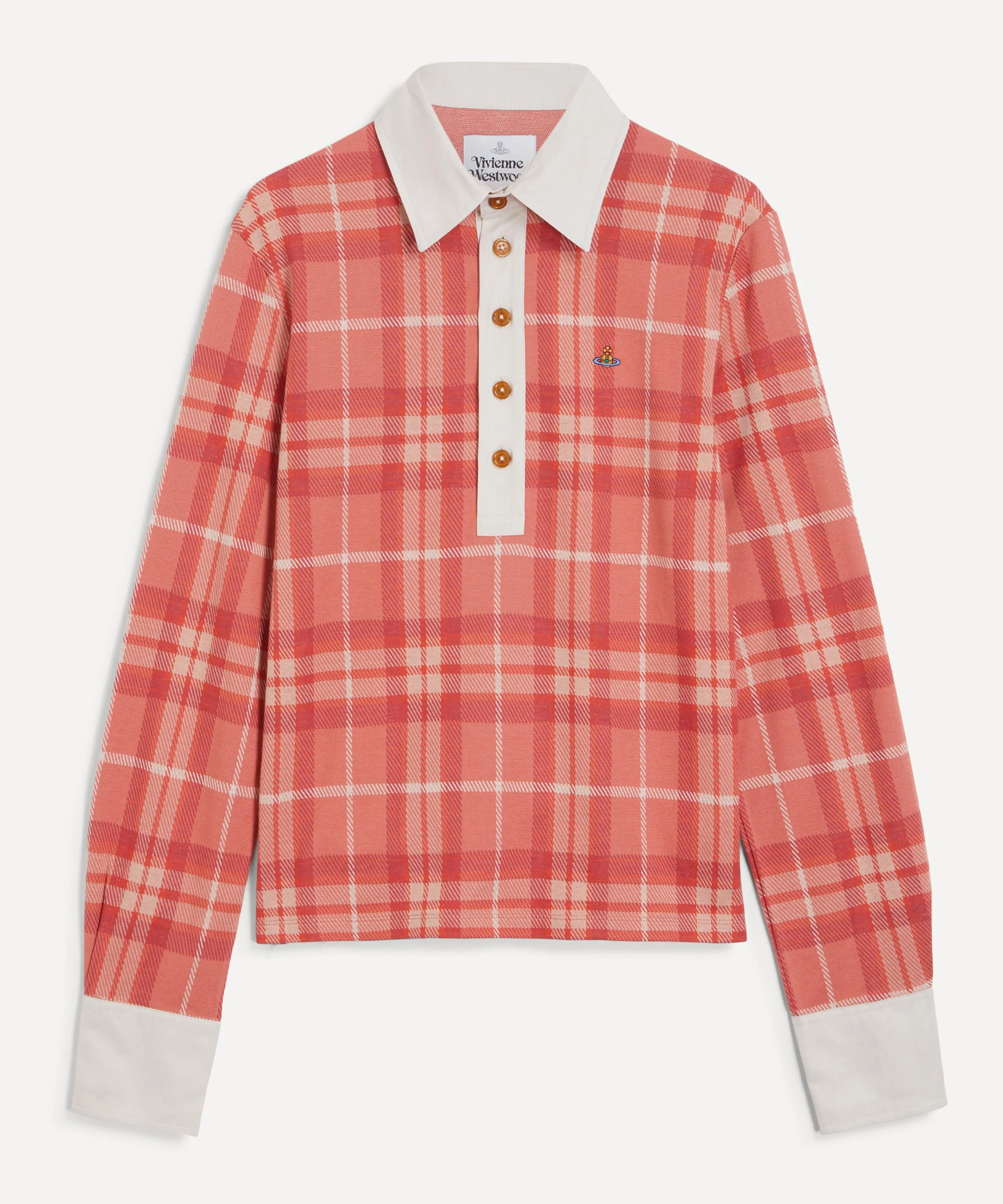 Pink Long Sleeve Classic Polo - 1
