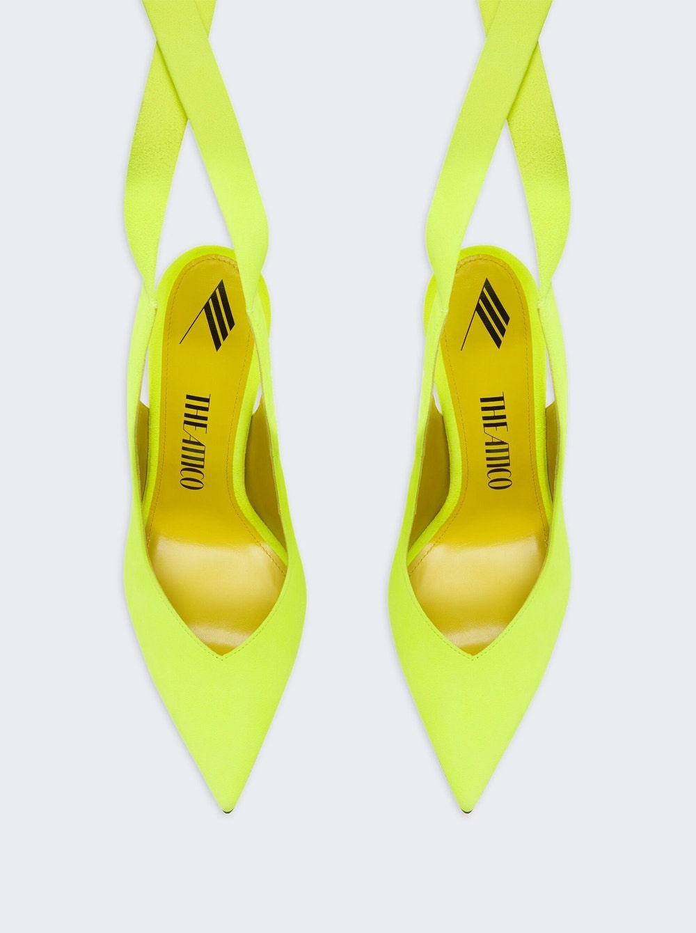 Venus Ribbon Slingback Sandal 105mm Fluorescent Yellow - 3