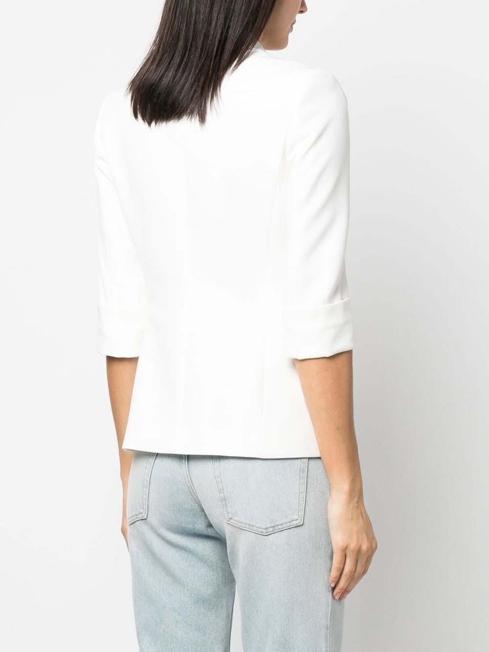 logo-plaque single-breasted blazer - 4