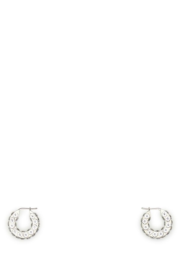 Amina Muaddi Jahlee hoop earrings - Silver