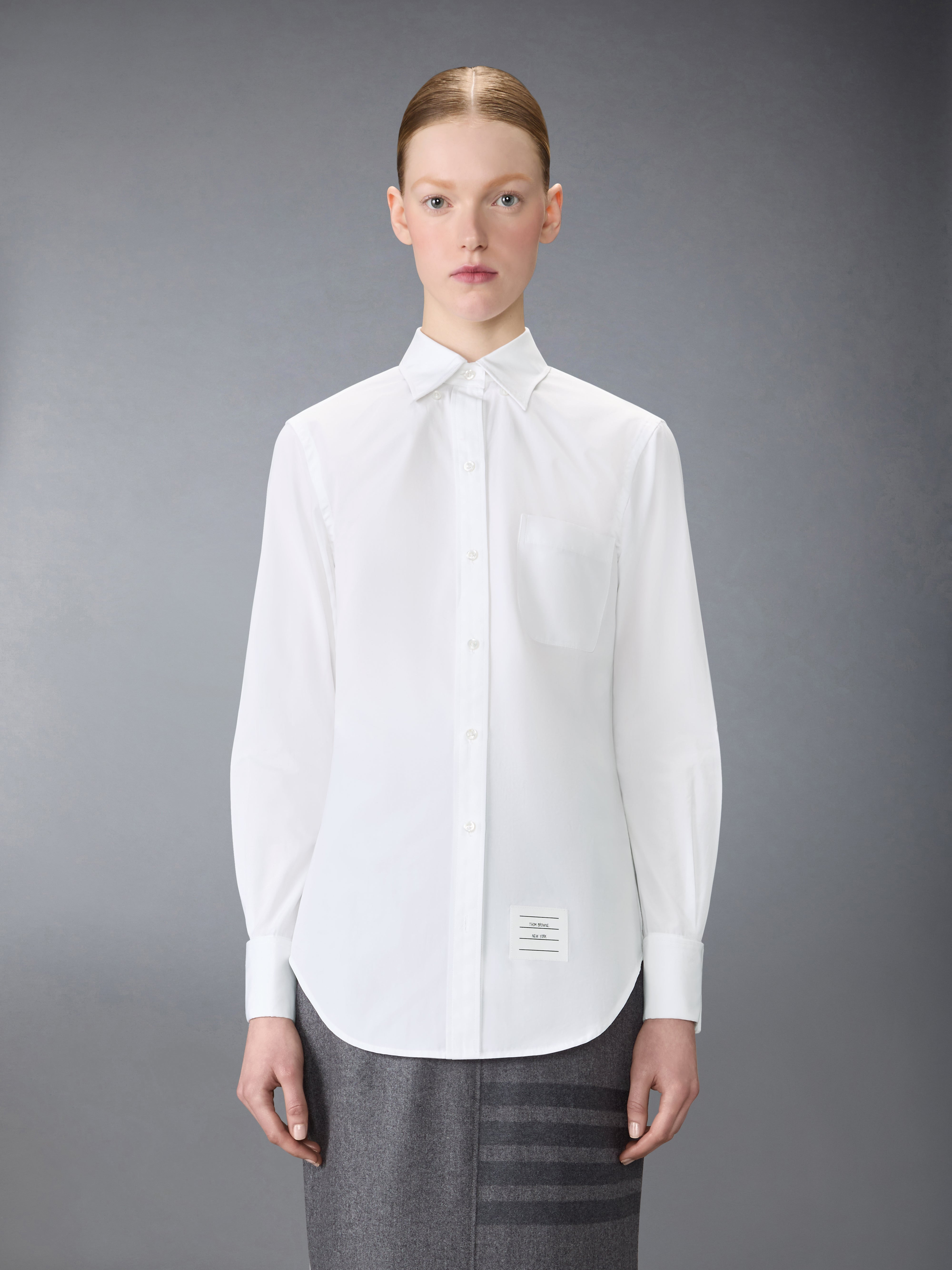 SOLID POPLIN FRENCH CUFF SHIRT - 3