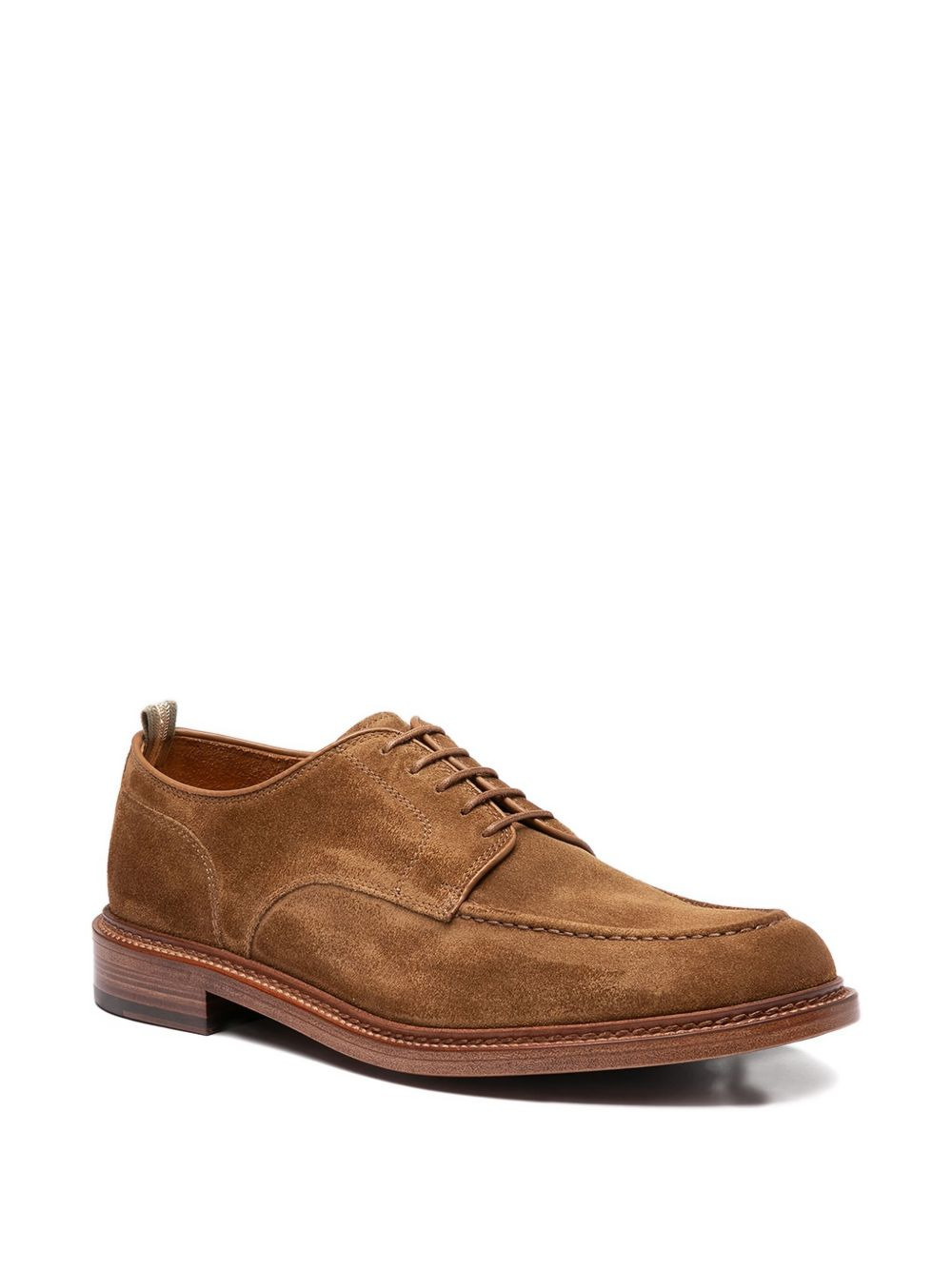suede-leather lace-up derby shoes - 2
