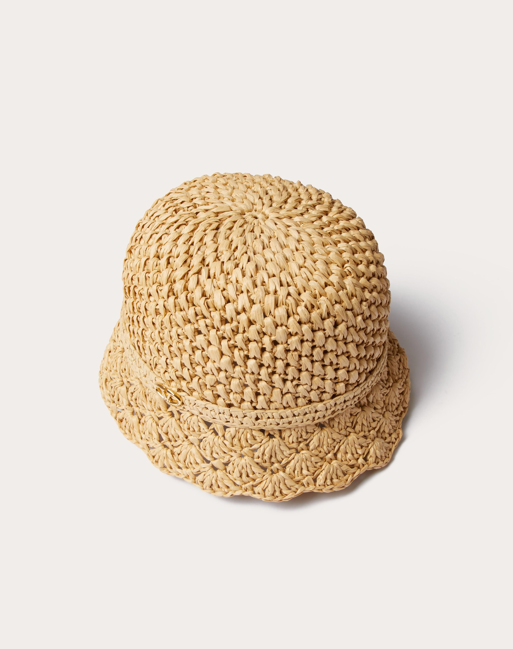 VALENTINO RESORT CROCHET BUCKET HAT WITH METAL DETAIL - 4