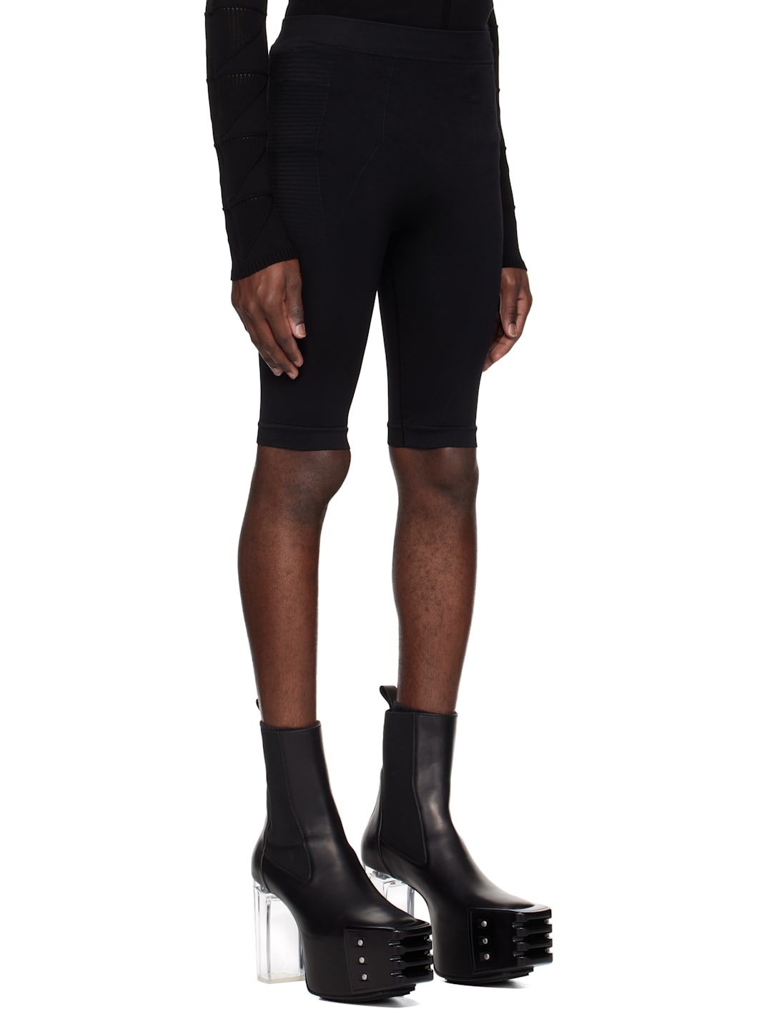 Black Hollywood Active Knit Shorts - 2