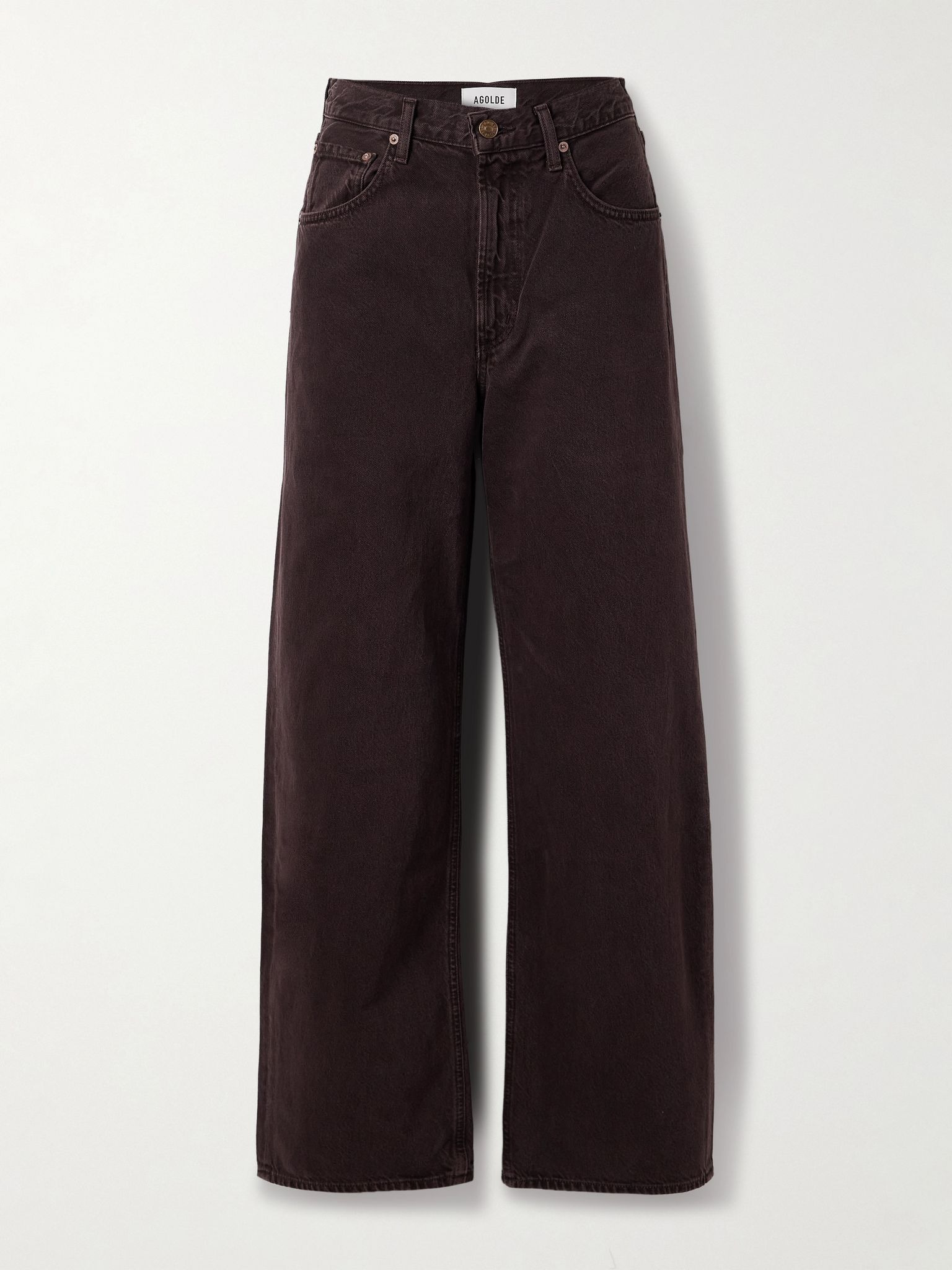 Low Curve mid-rise straight-leg jeans Brown - 1