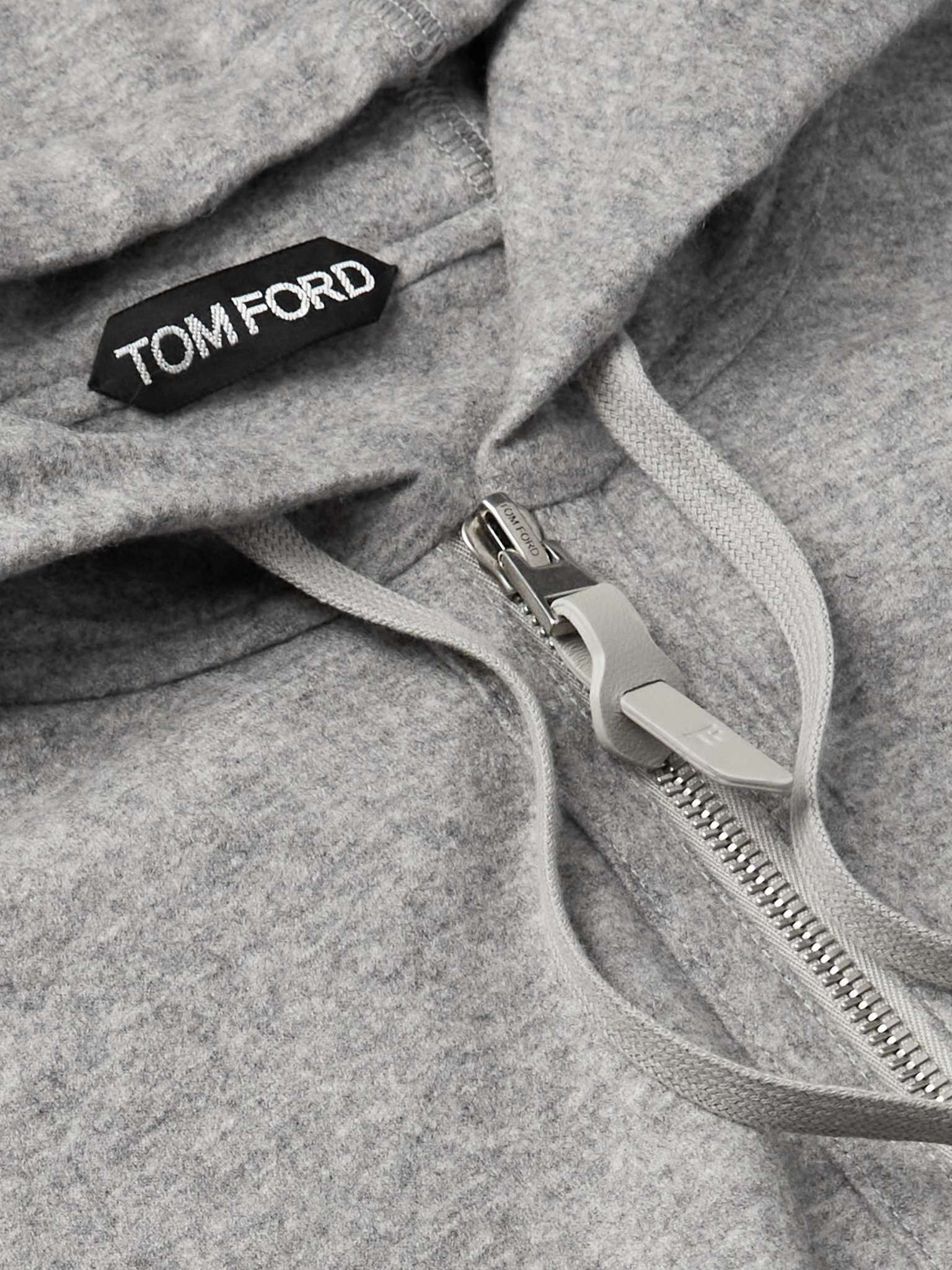 Brushed Cashmere-Jersey Zip-Up Hoodie - 5