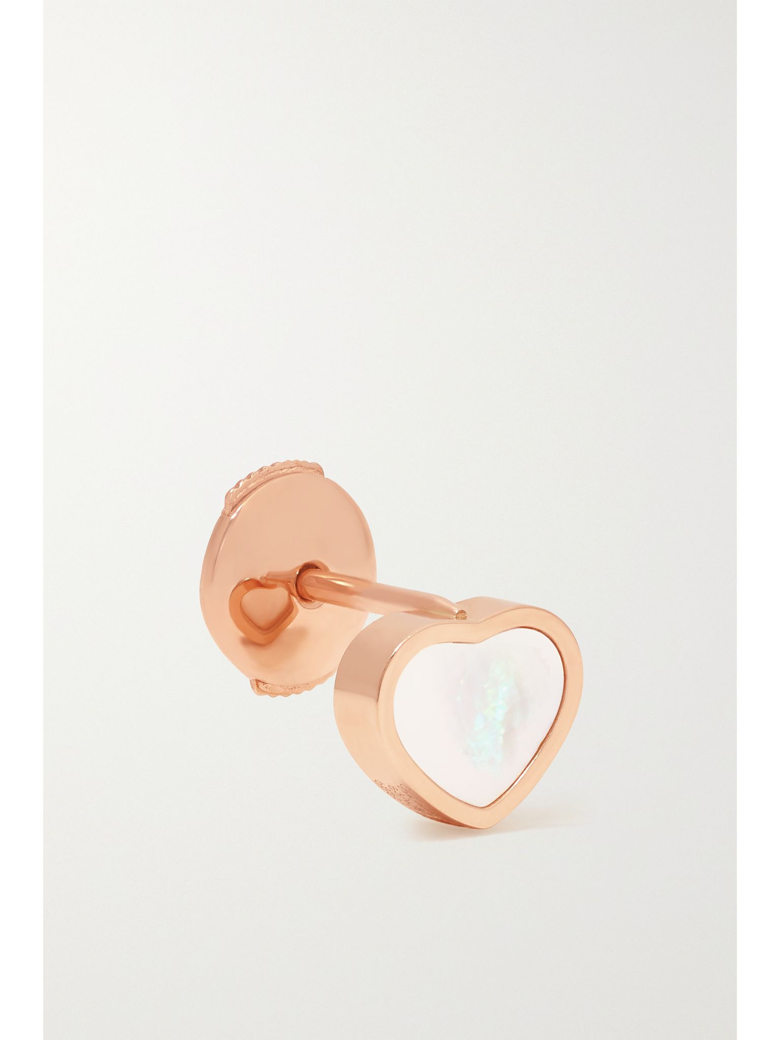 My Happy Hearts 18-karat rose gold mother-of-pearl single earring Gold - 3