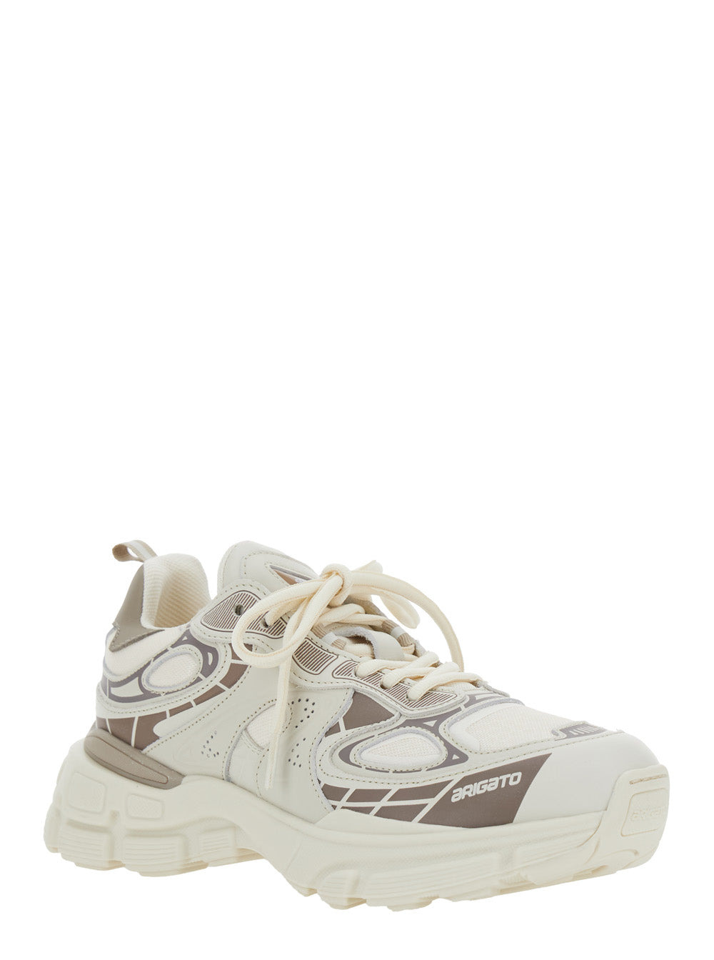 Axel Arigato Women 'Sphere Trip Running' Beige Sneakers With Chunky Sole And Logo On Tongue In Leath - 2
