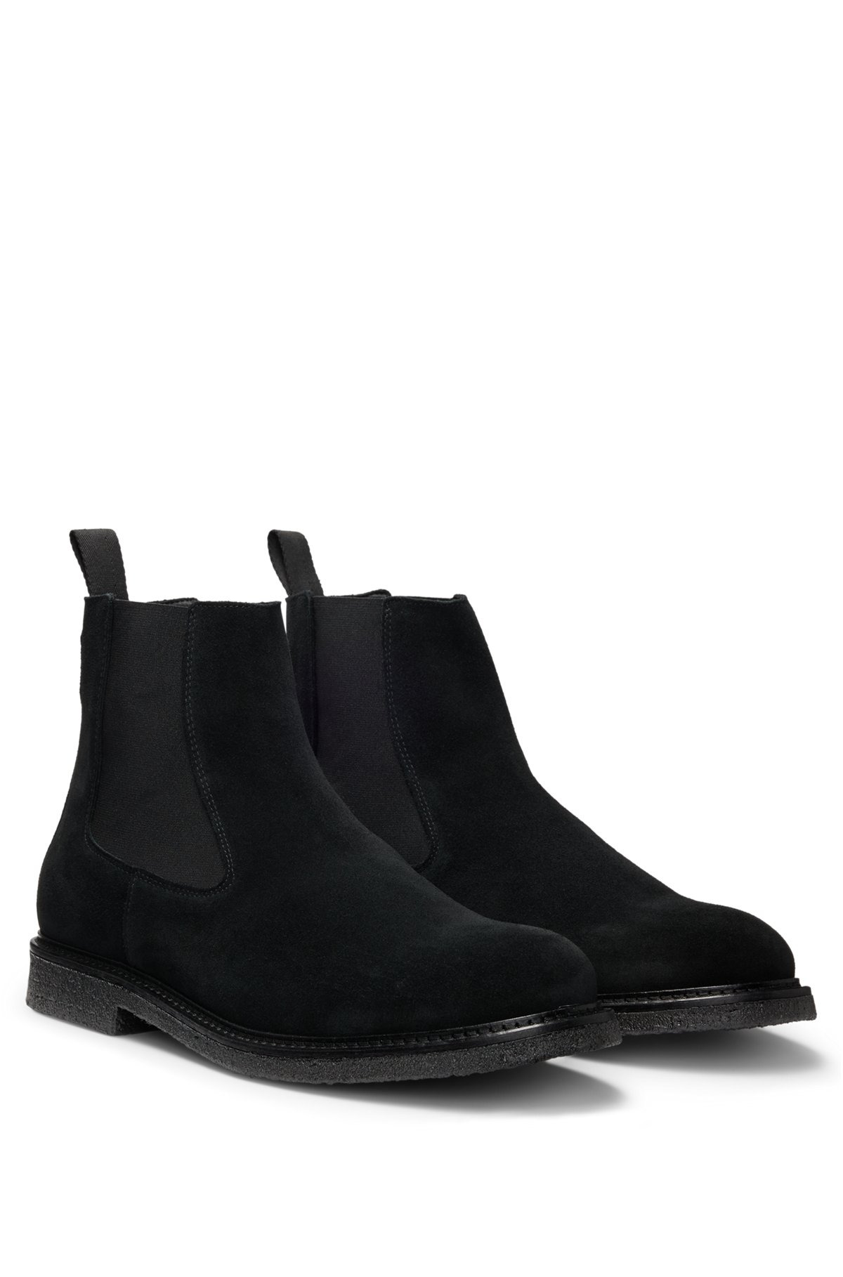SUEDE CHELSEA BOOTS WITH ELASTICATED PANELS - 2