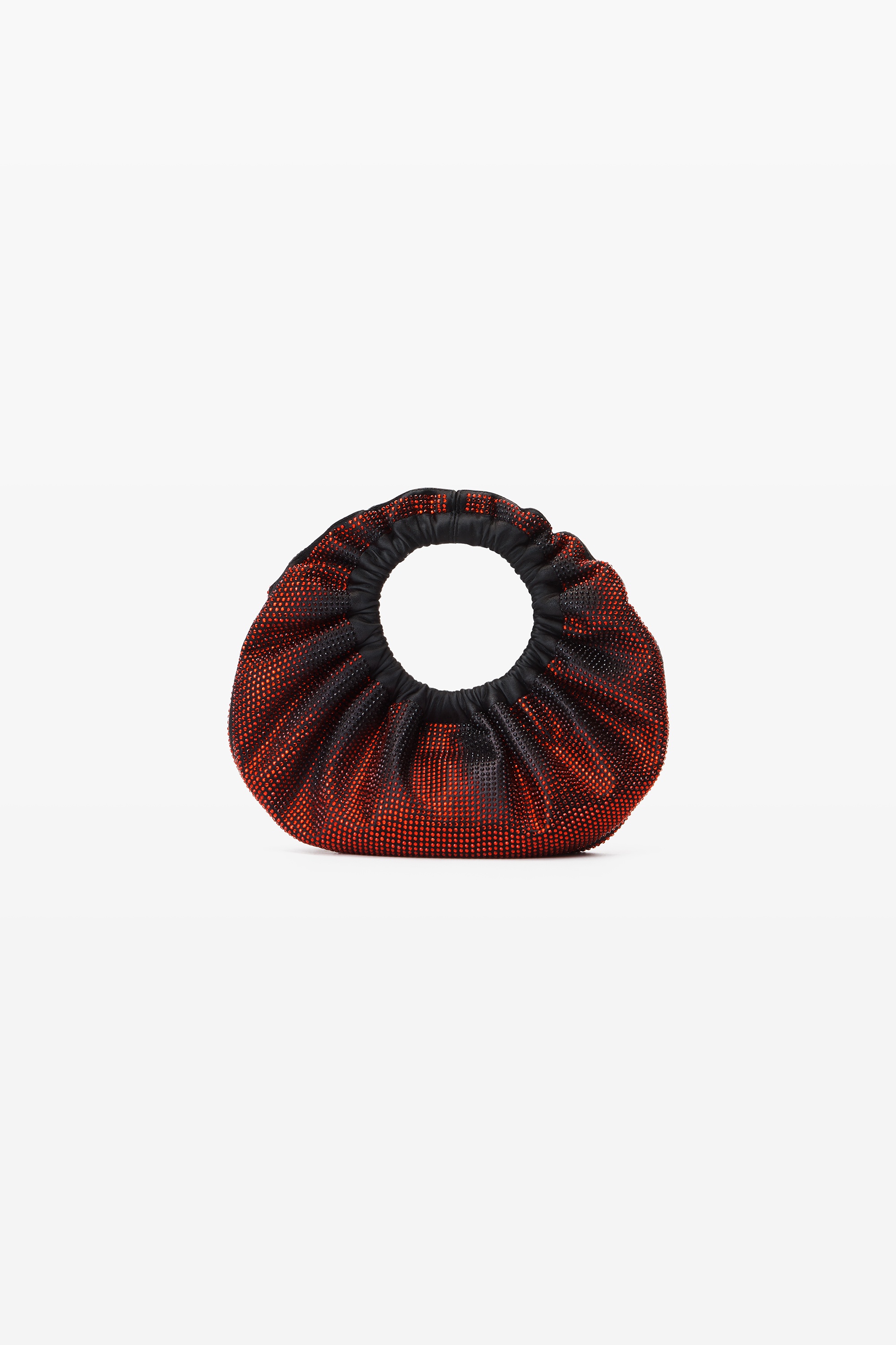 mini crescent bag in distressed crystal hotfix - 4