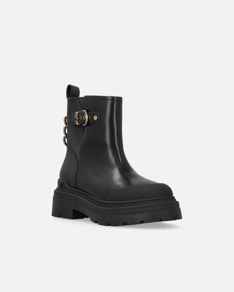LEATHER BOOTIES WITH LOVE BIRDS LOGO 2