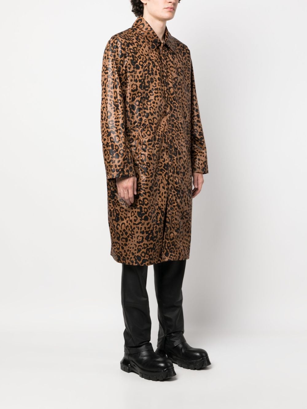 leopard-print coat - 4