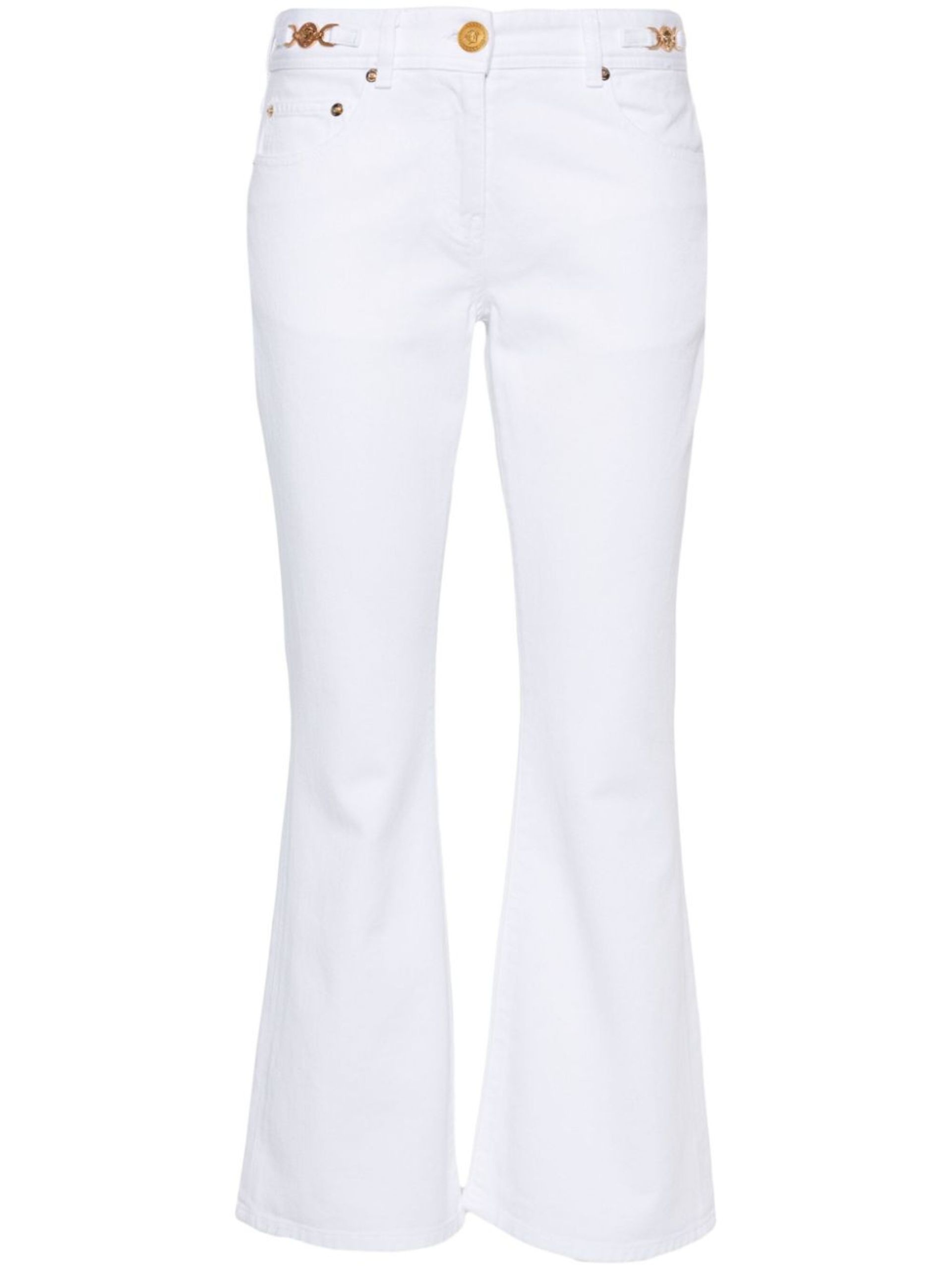 White Medusa '95 Mid-Rise Flared Jeans - 1