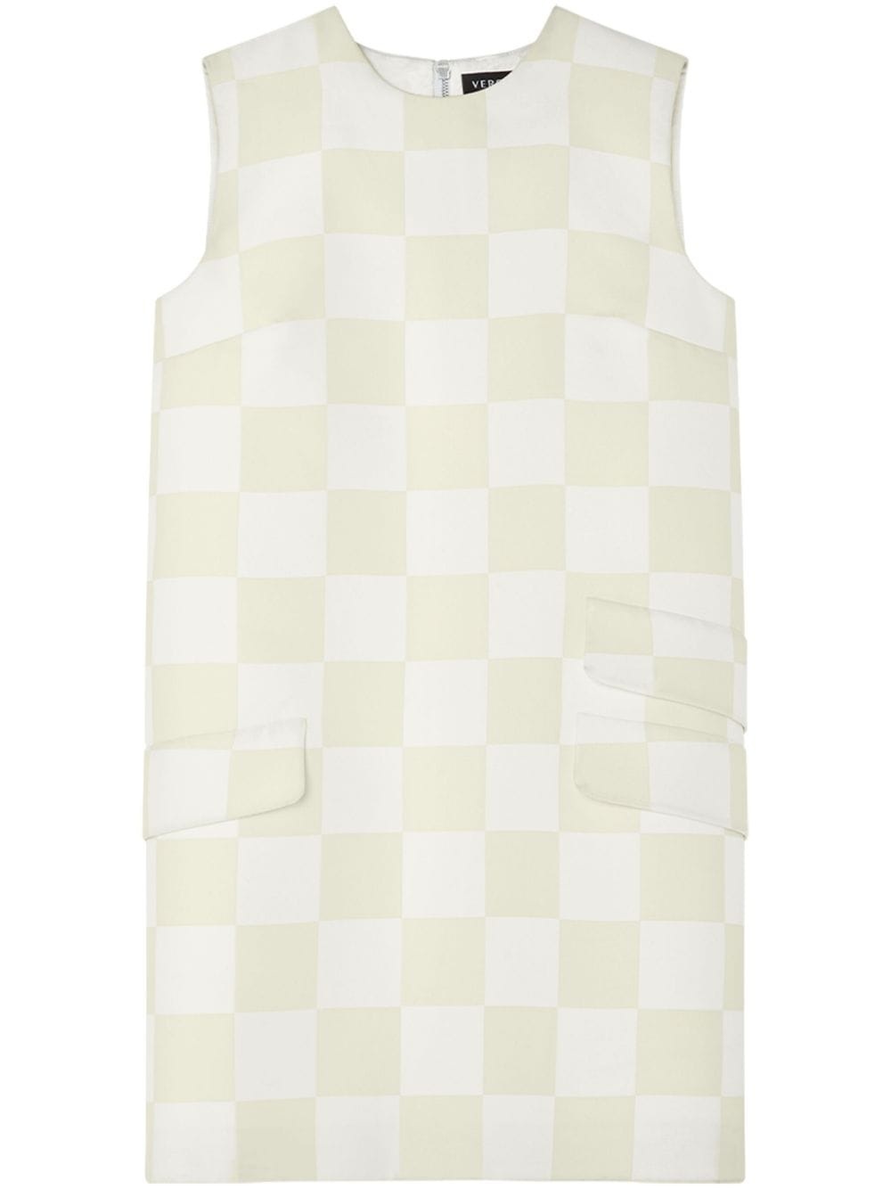 checkerboard-print minidress - 1