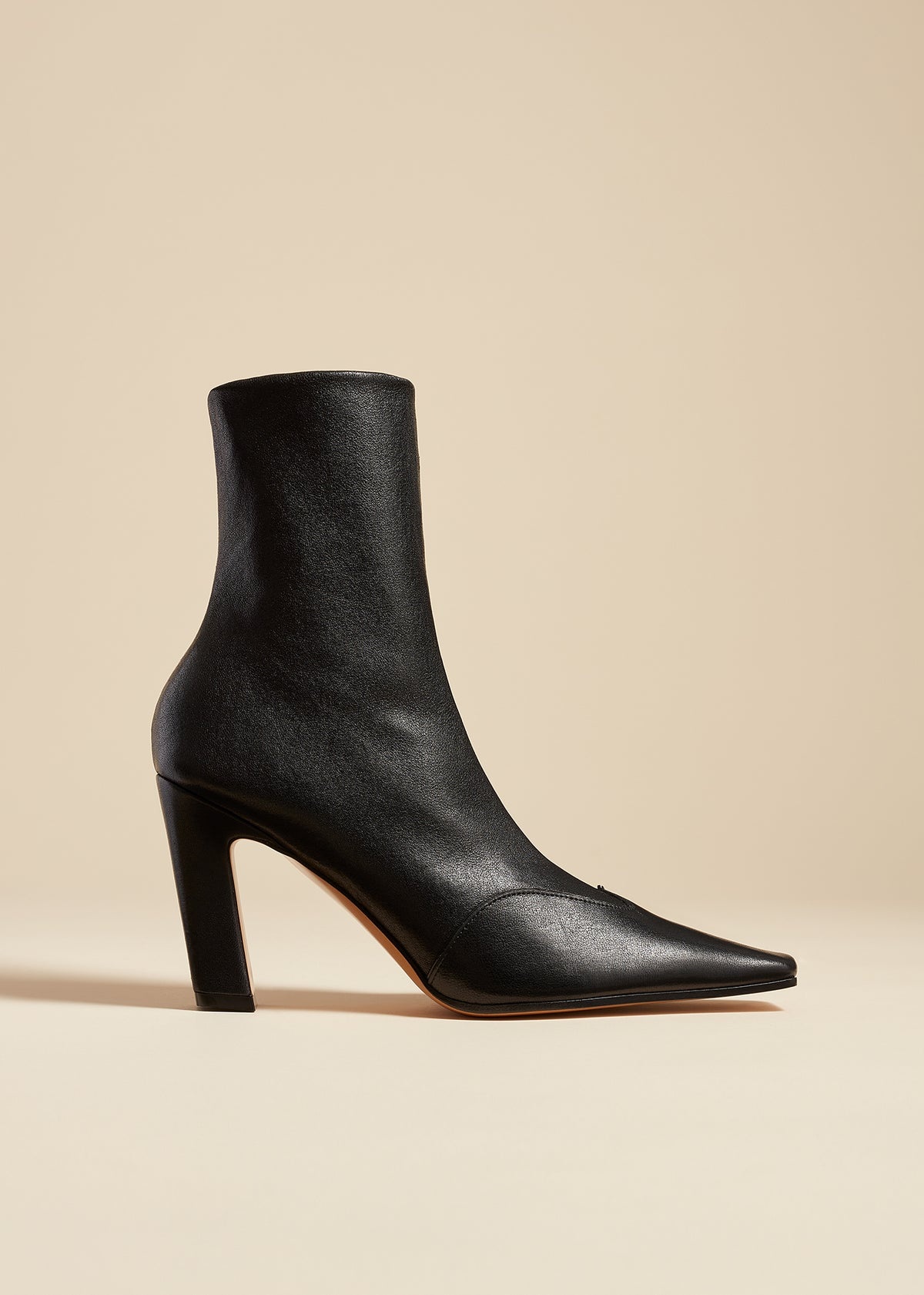 The Nevada Stretch High Boot in Black Nappa Leather - 1