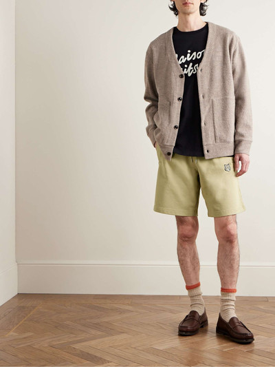 Maison Kitsuné Straight-Leg Logo-Appliquéd Cotton-Jersey Drawstring Shorts outlook