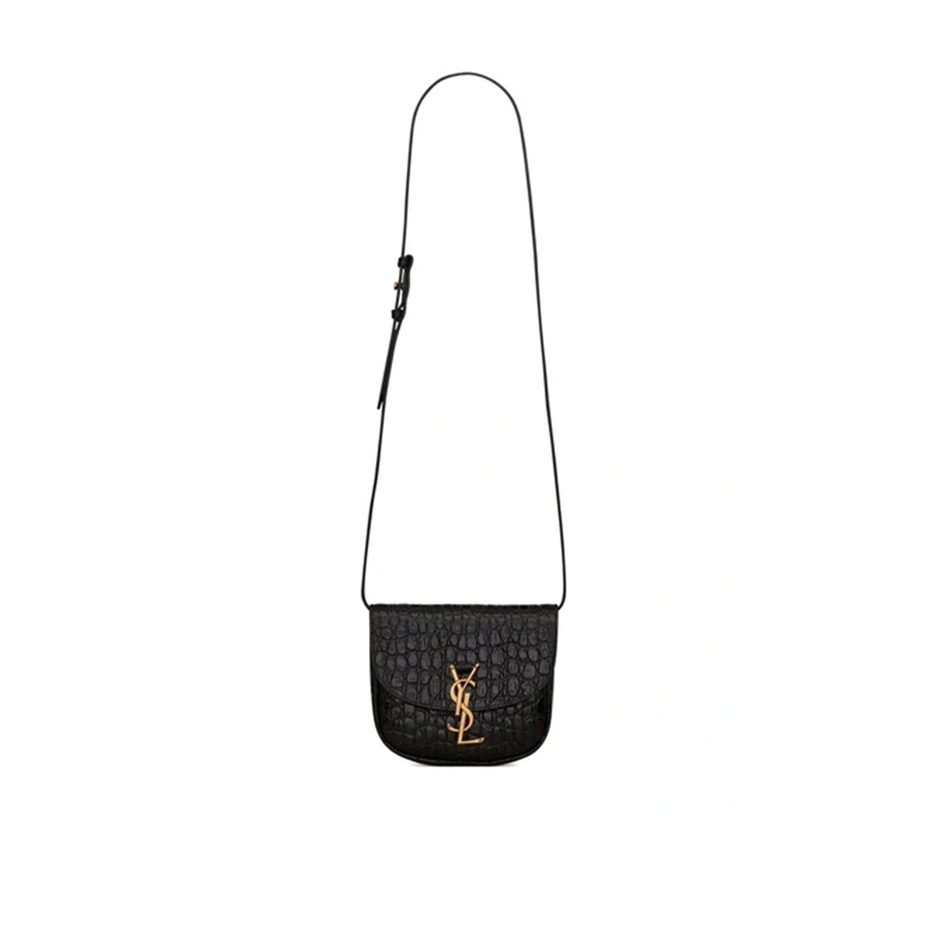 Kaia Small Satchel in Shiny Crocodile Embossed - 2