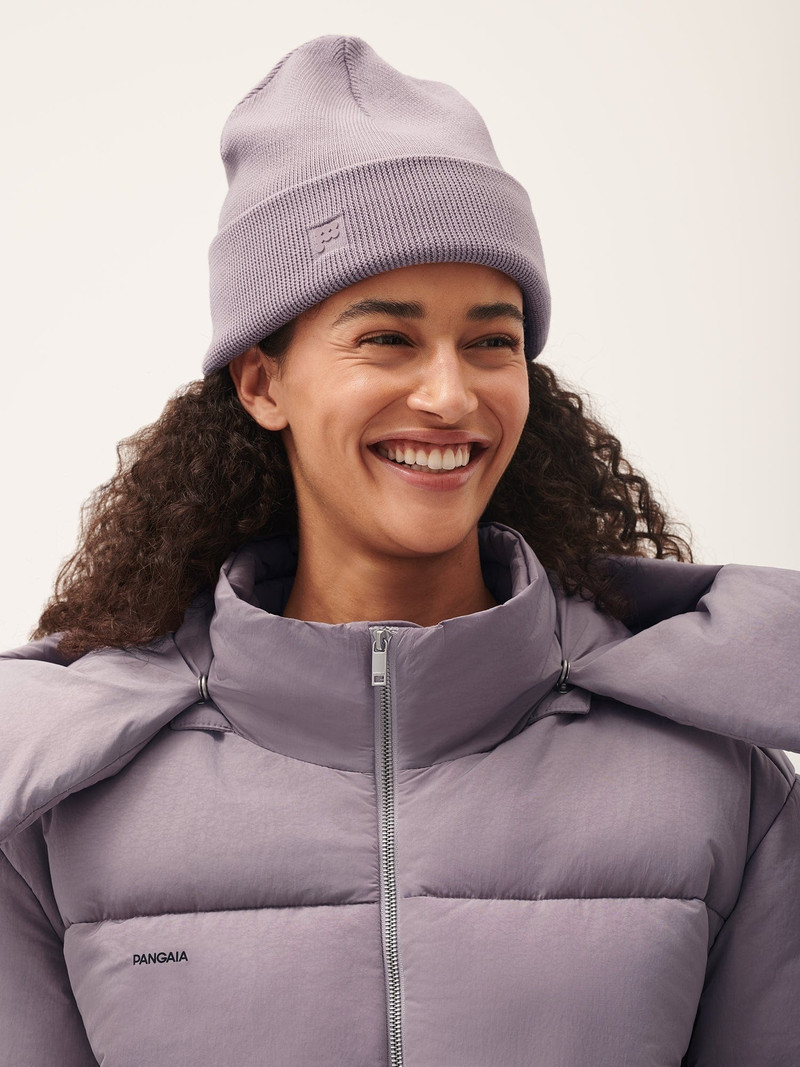 PANGAIA DNA Regenerative Merino Wool Beanie - Raisin Purple outlook