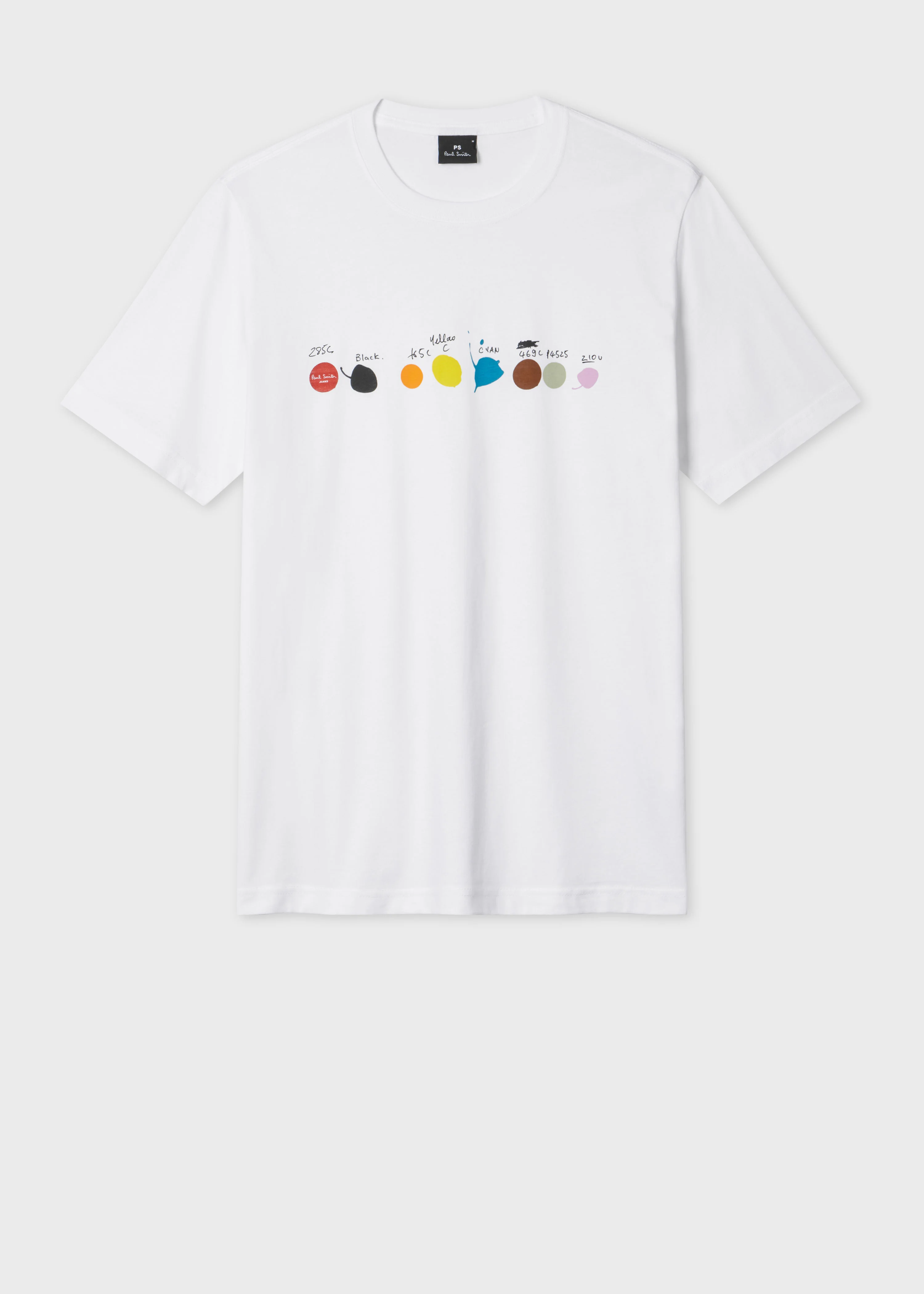 White 'Paint Dots' Print T-Shirt - 1