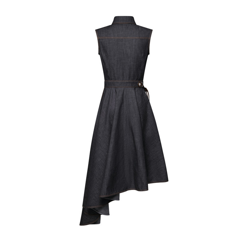 Asymmetrical Denim Shirt Dress 3
