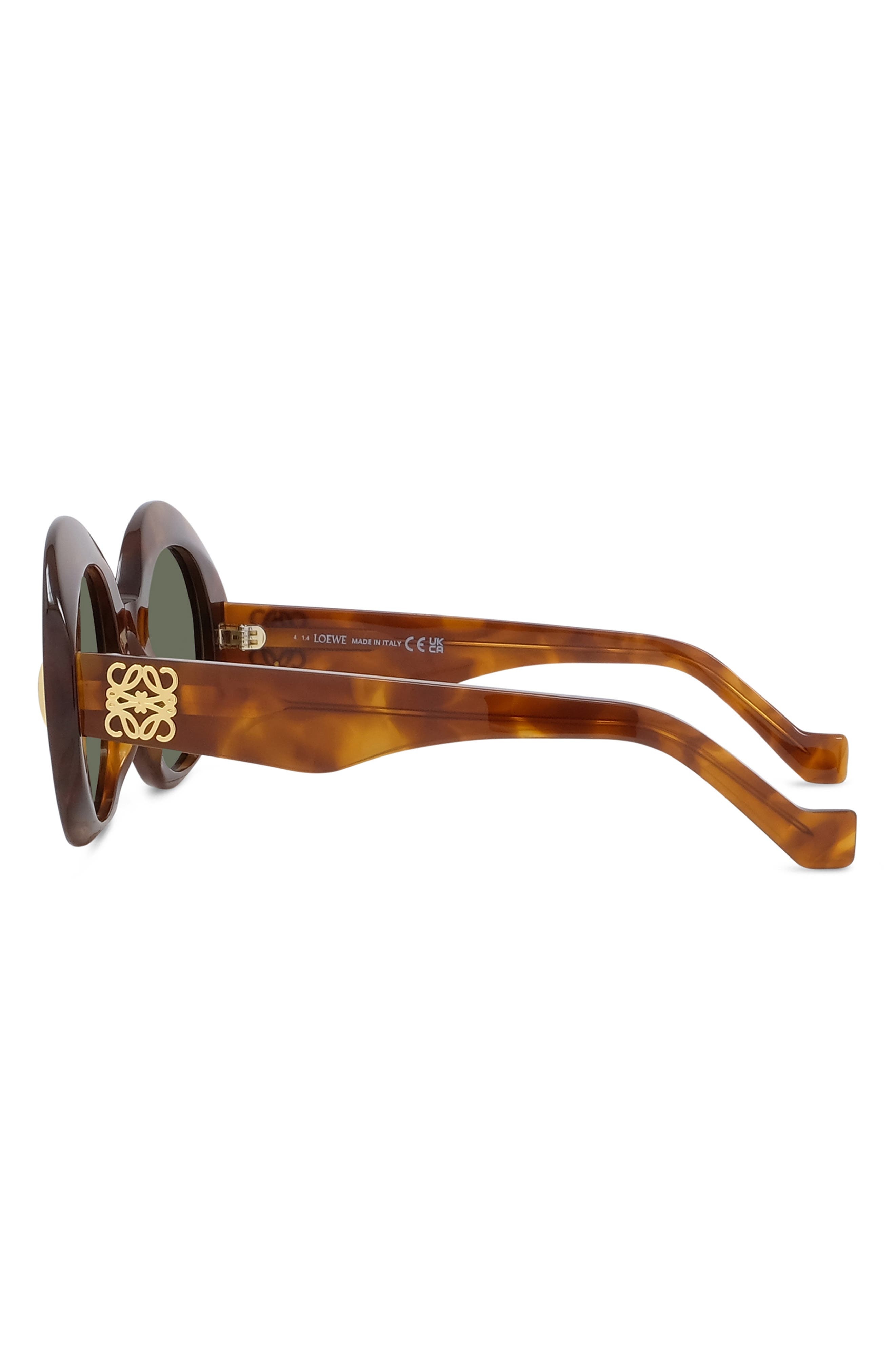 Loewe Anagram 50mm Oval Sunglasses in Blonde Havana /Green at Nordstrom - 7