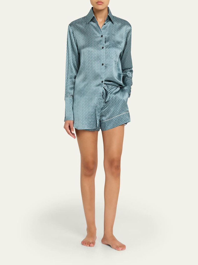 KIKI DE MONTPARNASSE Kiki Drawstring Silk Lounge Pants outlook