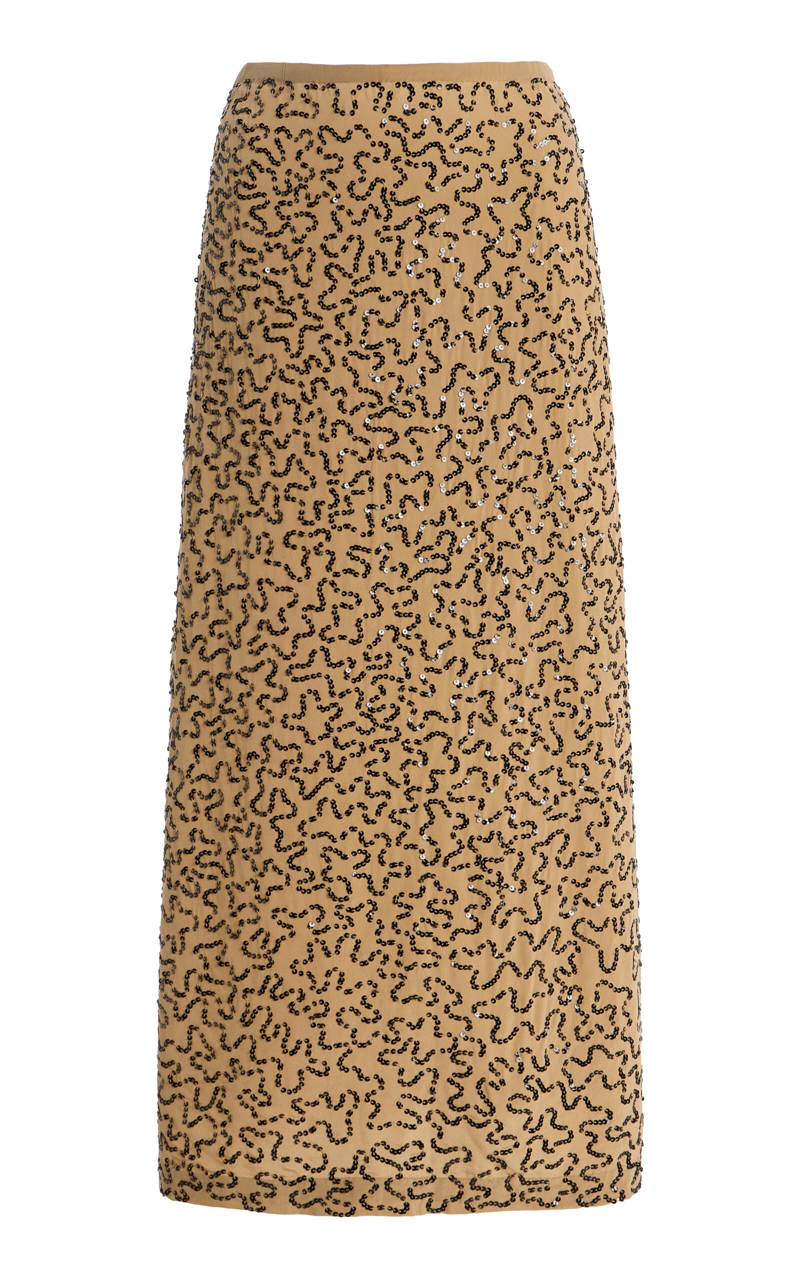 Marcella Crepe Squiggle Sequin Skirt neutral - 1