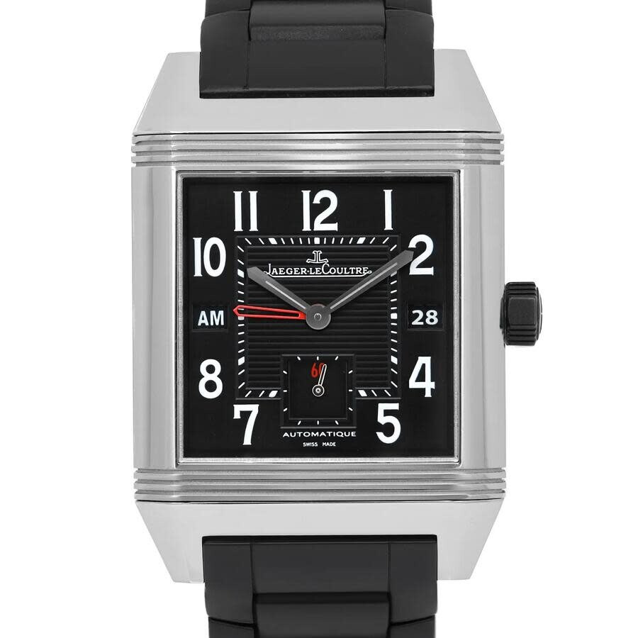 Pre-owned Jaeger-LeCoultre Reverso Squadra Hometime Automatic Day-Night Black Dial Men's Watch 230.8 - 2