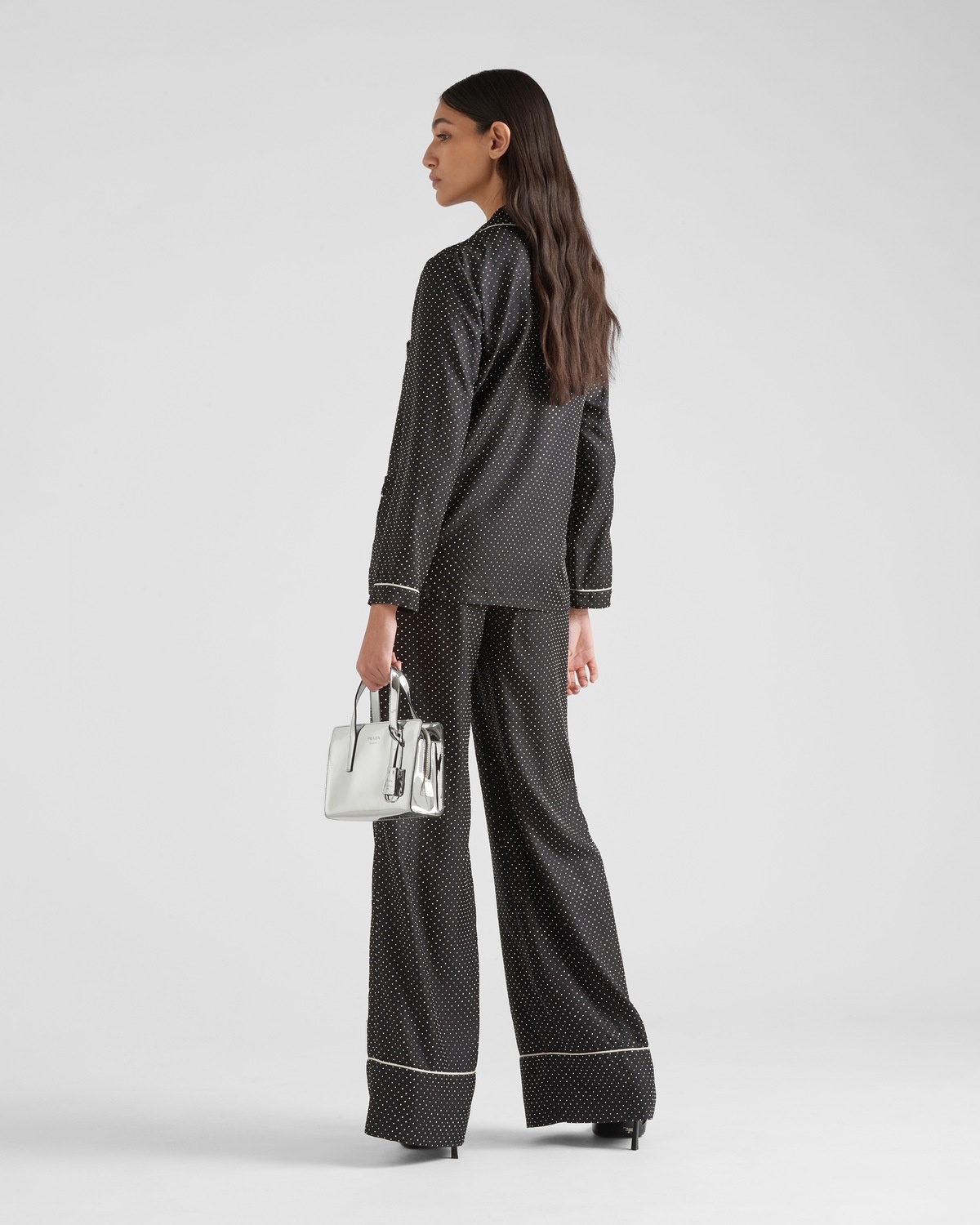 Embroidered twill pajamas - 5