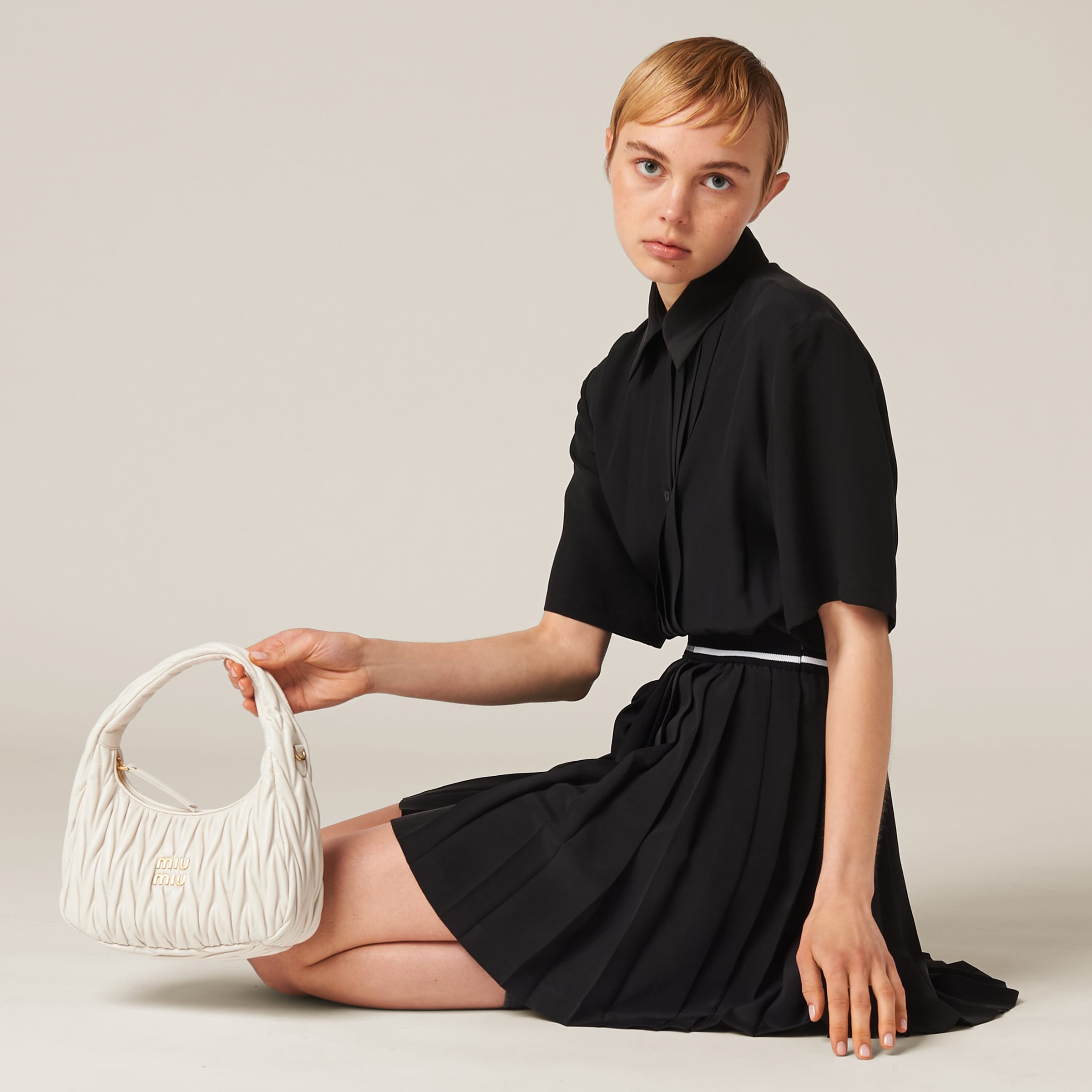 Crepe de chine mini-dress - 4