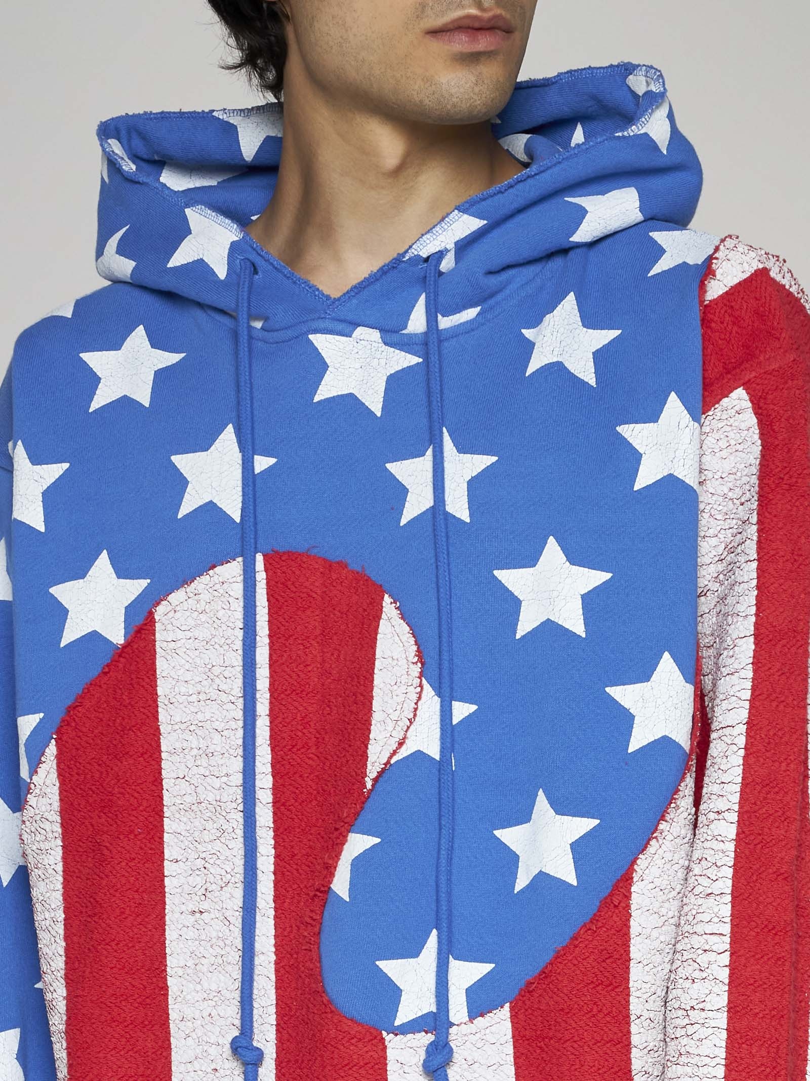 ERL Stars and Stripes Swirl cotton hoodie | danielloboutique