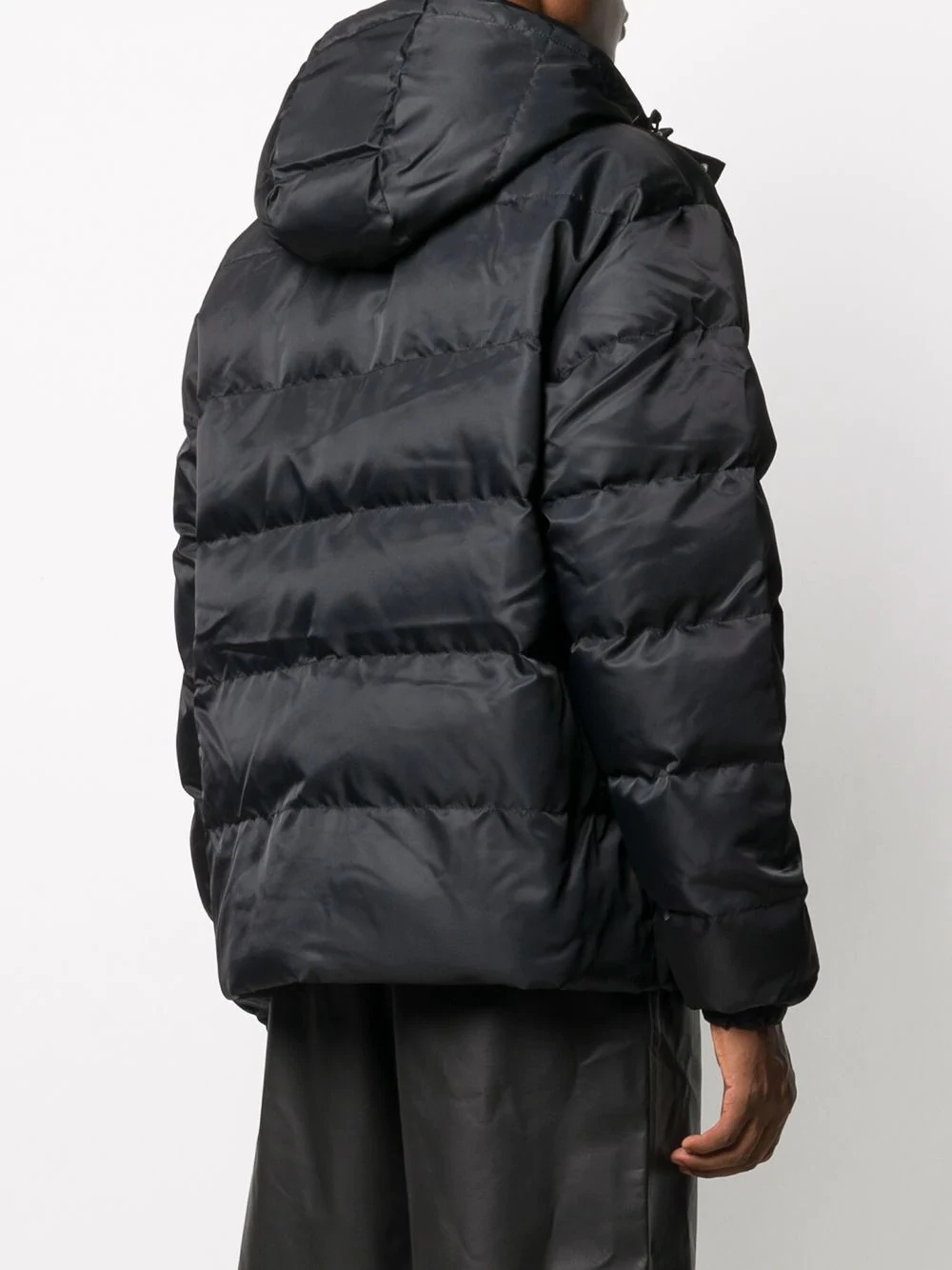 neck-strap quilted coat - 5