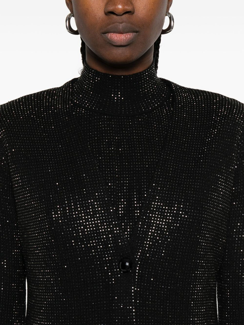 embellished button jacket - 5