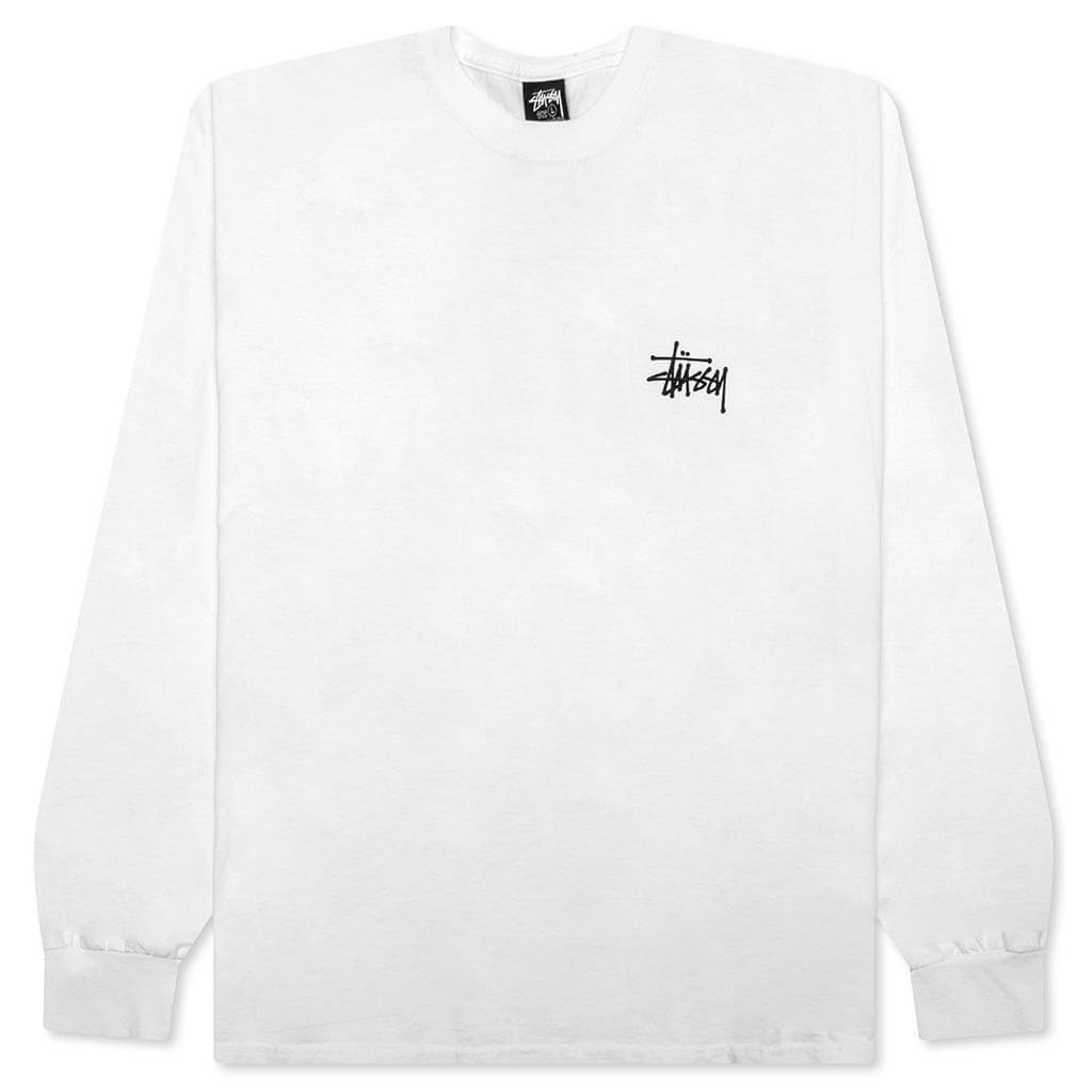 BASIC STUSSY PIG. DYED L/S TEE - NATURAL - 1