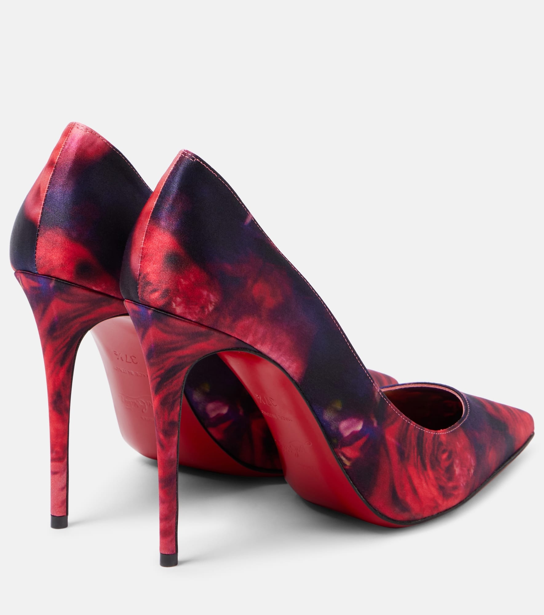Kate 100 floral satin crêpe pumps - 2