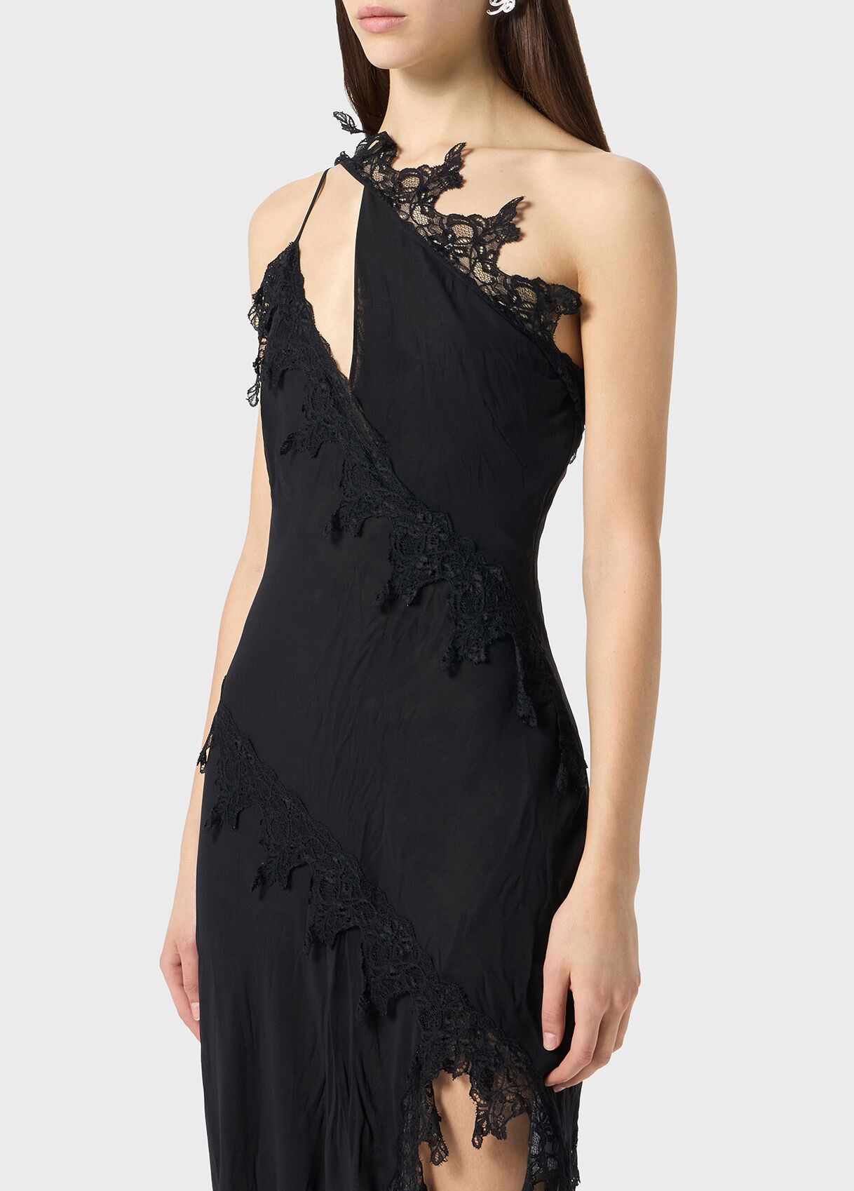 CHIFFON DRESS WITH LACE - 4